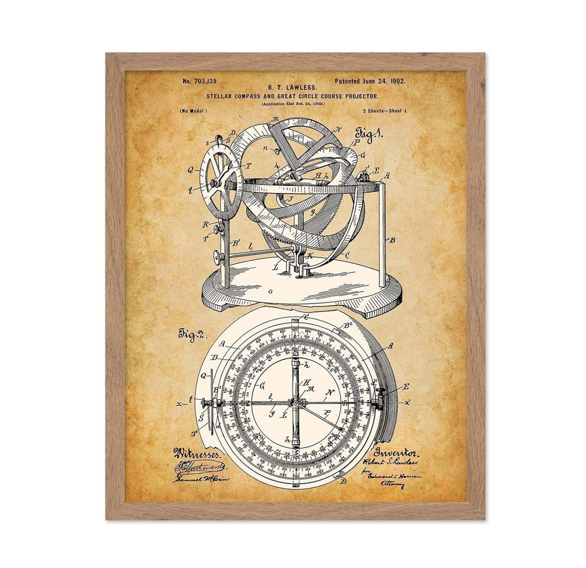 Composs Poster Astronomy Poster - Nautical Stellar Compass - Vintage Posters For Dark ...