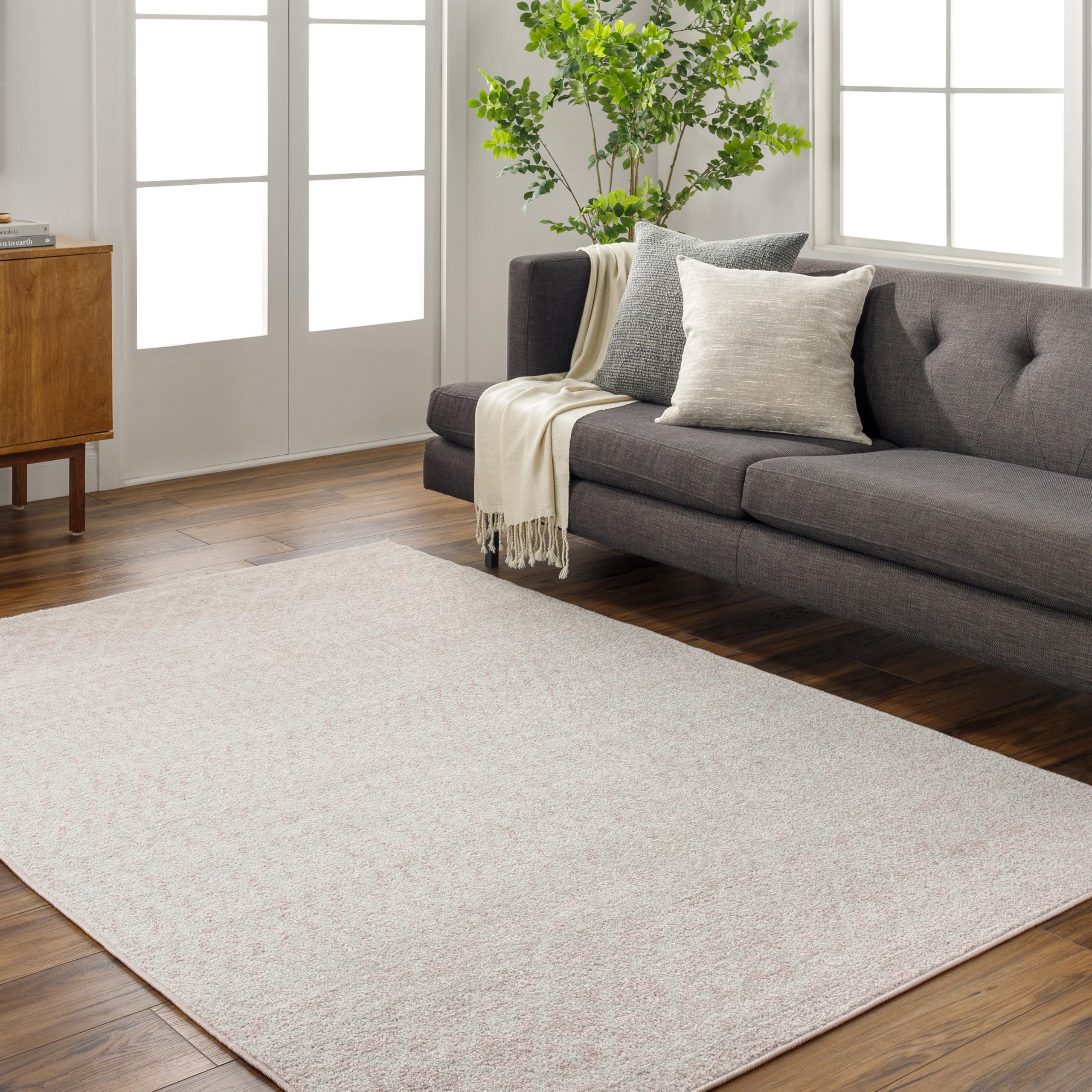 Livabliss Chester Boho Moroccan Area Rug,2 x 3,Blush/Light Gray