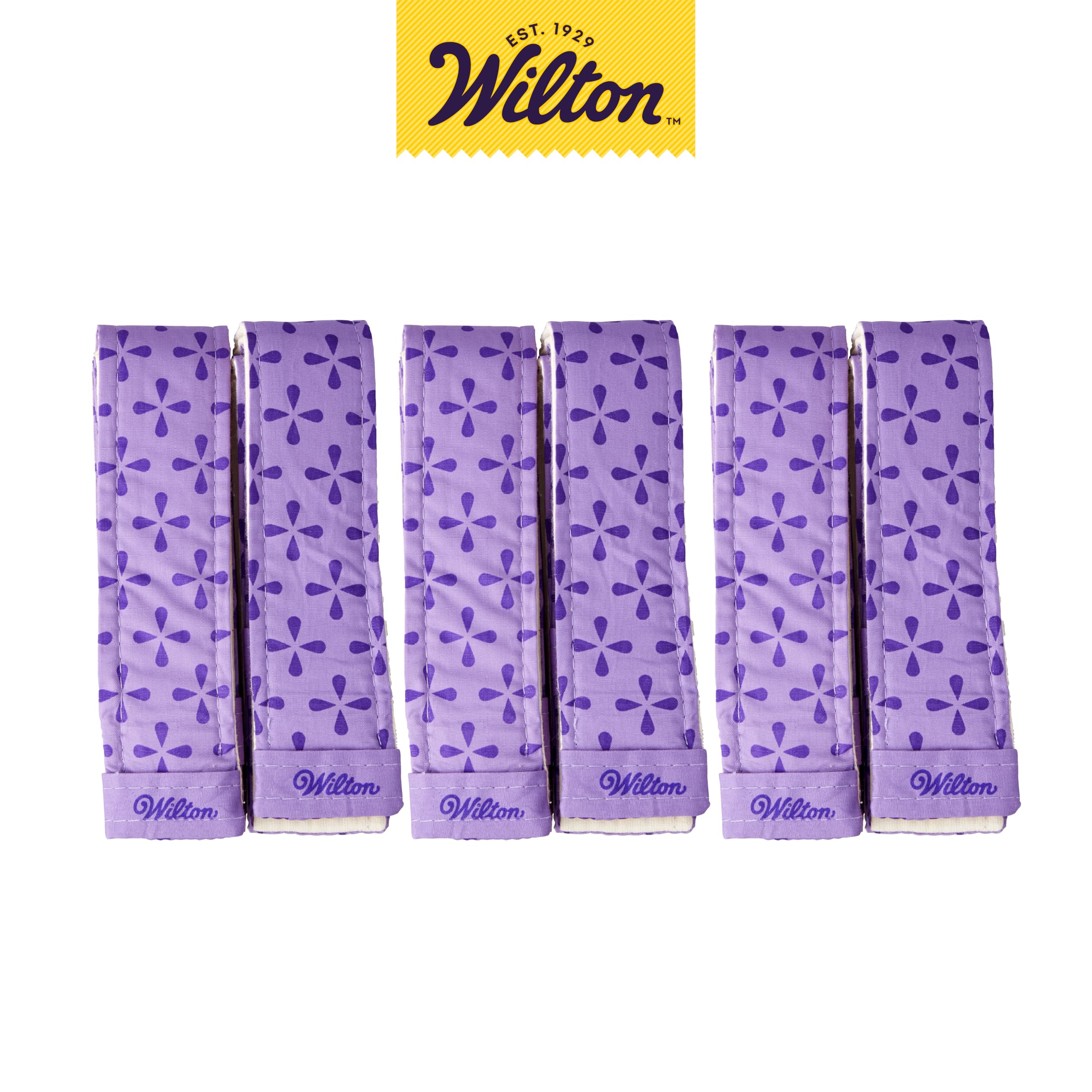 Wilton Bake-Even Cake Pan Strips - Use Cake Strips On Baking Pans For Evenly Baked Cakes, 6-Piece Set, (2) 35 X 1.5-Inch, (2) 25