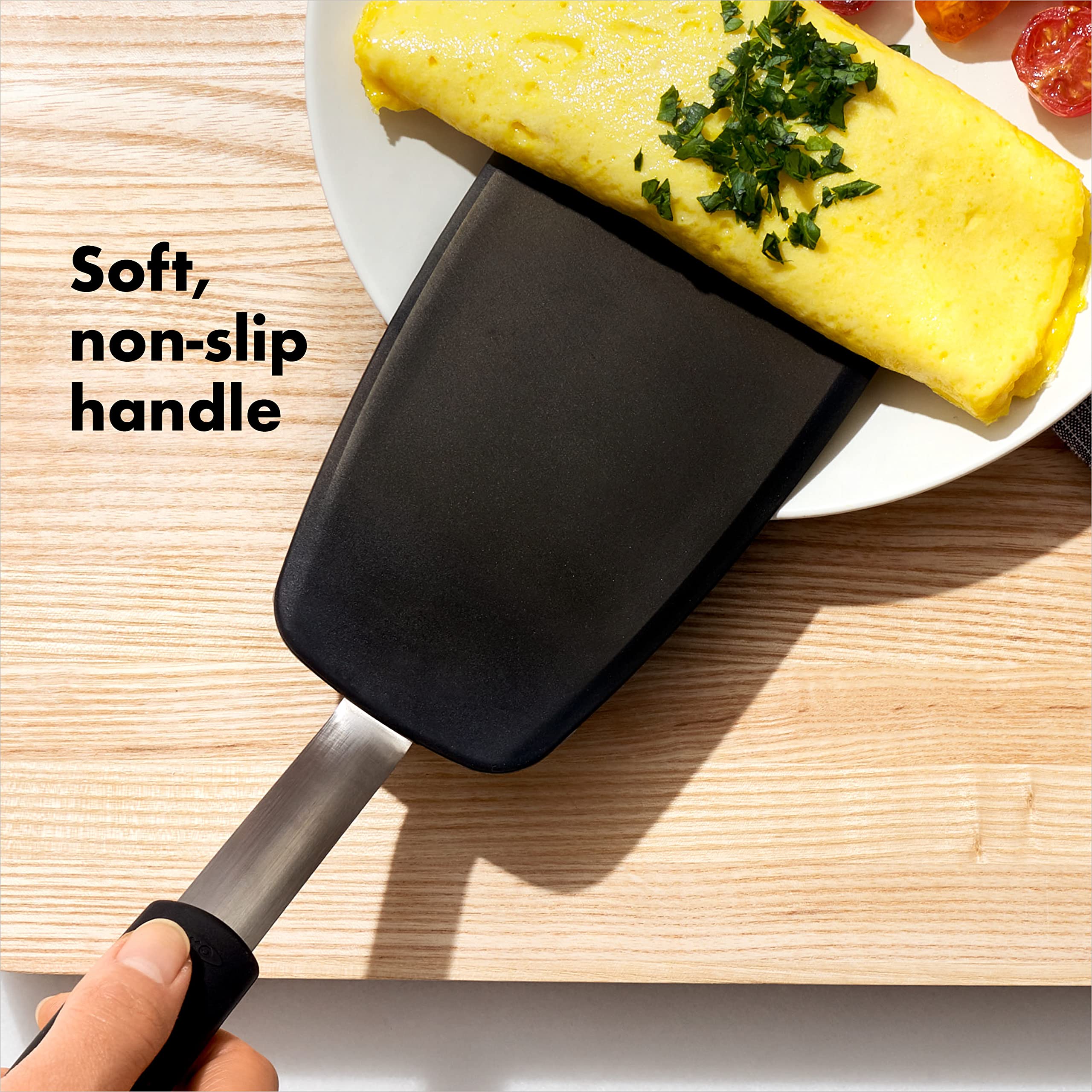 OXO Good Grips Large Silicone Flexible Turner  Stainless Steel