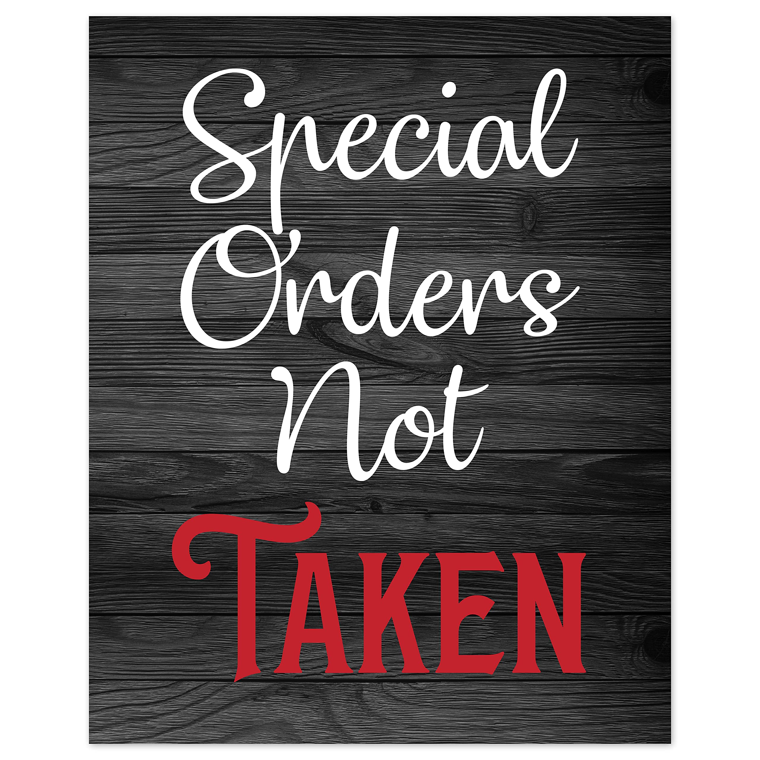 A Luxehome Red Black And White Woodgrain Retro Vintage Inspirational Rules Wall Art For Dining Room Kitchen Cafe Restaurant Deco
