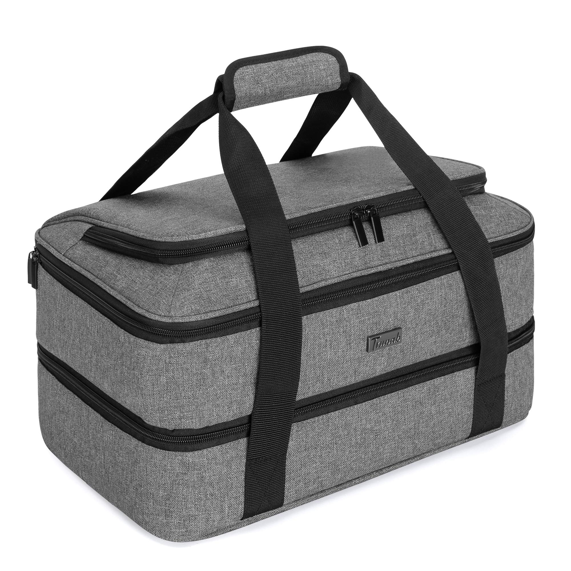 Trunab Casserole Carrier for Hot or Cold Food Insulated Casserole Dish Carrier Thermal Tote Bag for Picnic, Fits 9  13 Baking Di