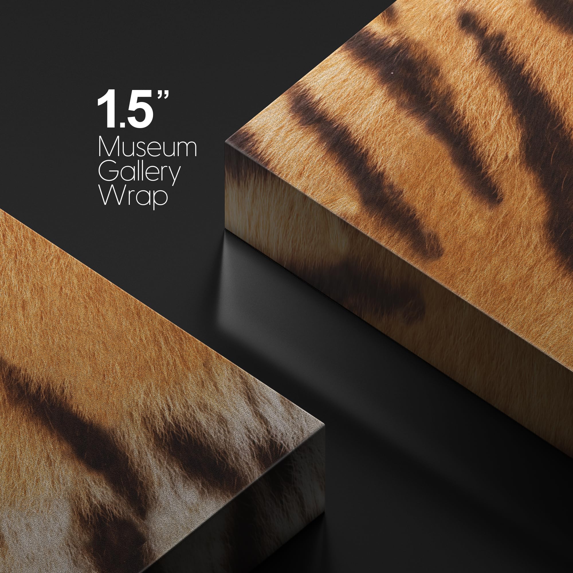Wall26 - Canvas Prints Wall Art - Canvas Prints Wall Art - Tiger Fur/Skin Texture - 16''X16''