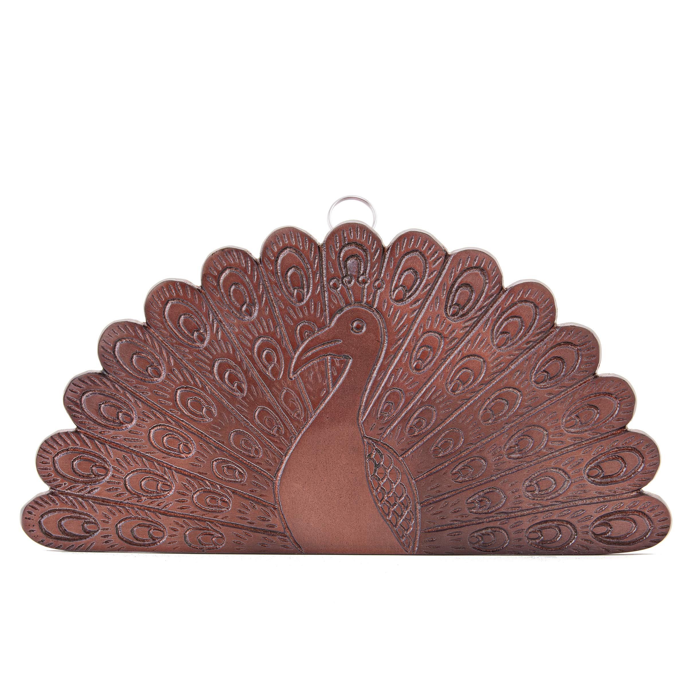 Old Dutch Antique Copper Peacock, 12'' X 6'' Trivet, 12X6