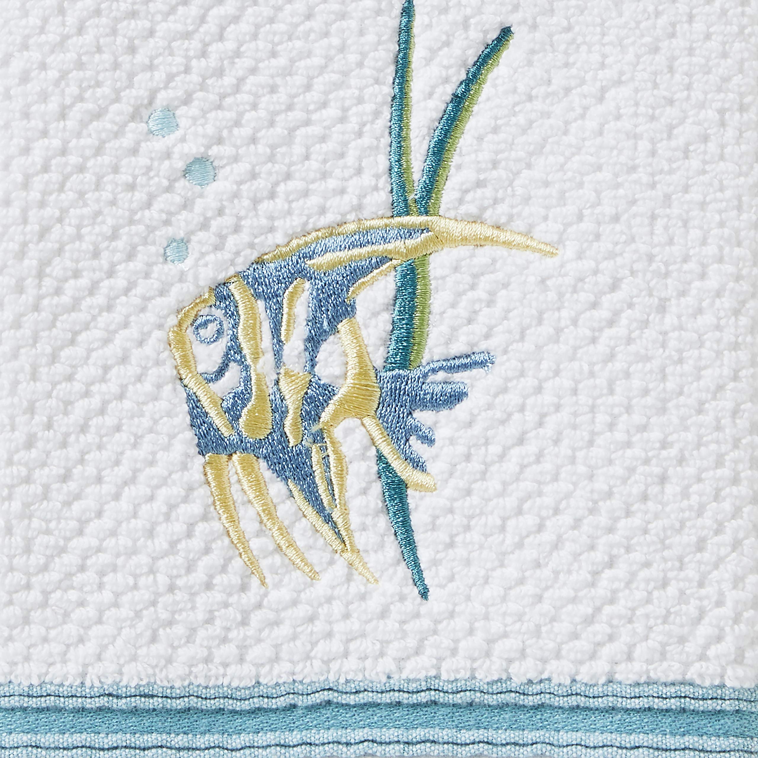 Skl Home Ocean Watercolor Hand Towel, White (2-Pack)