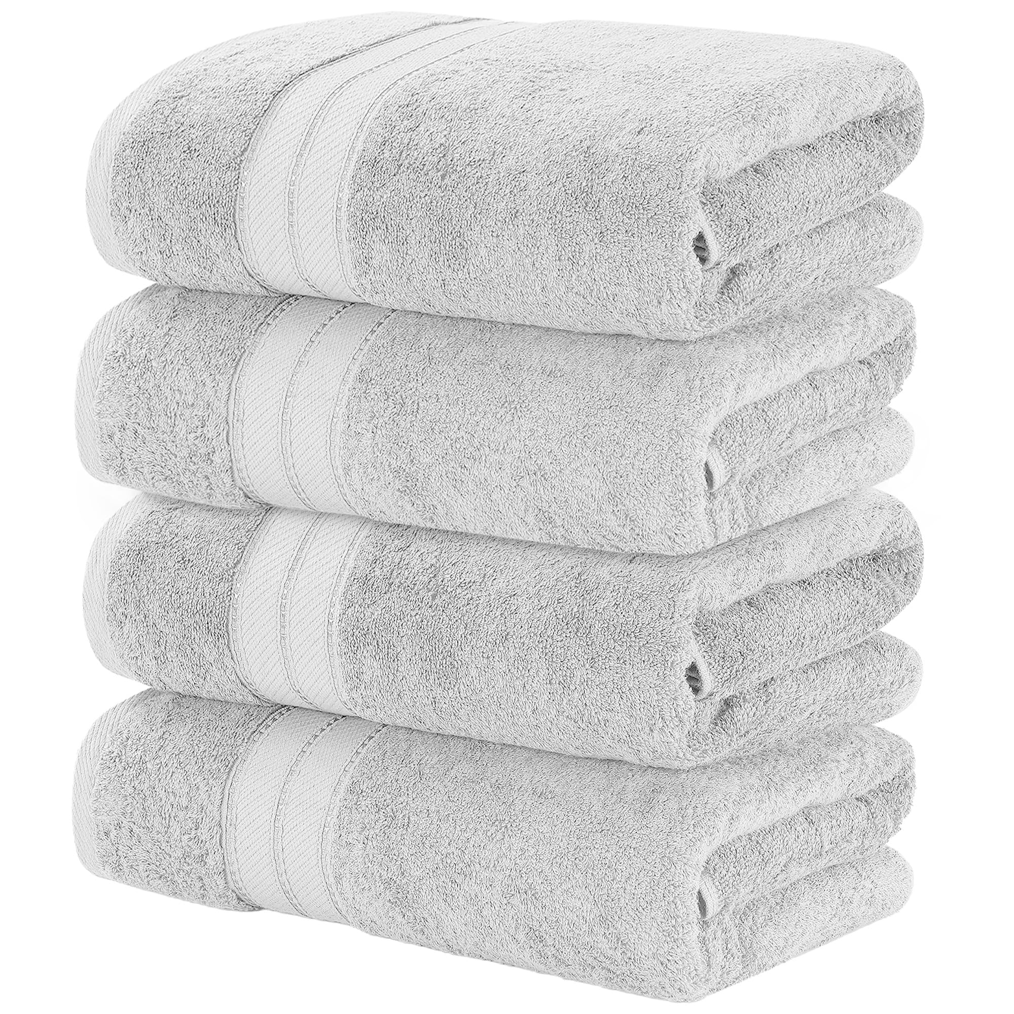Modern Threads 4-Pack Spunloft Bath Sheet Grey 35X66