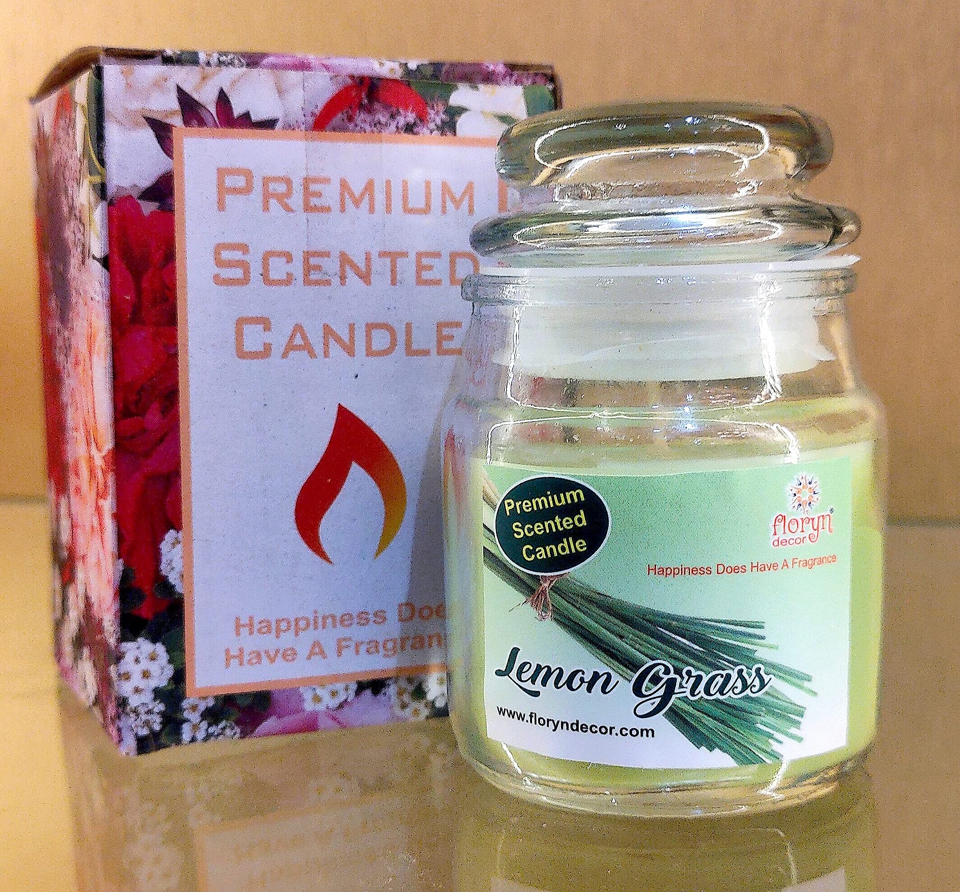 Floryn Decor Scented Cookie Jar Candle | Pack of 3 | Scented Jar Candle (Lavender | Lemon Grass | Chocolate)