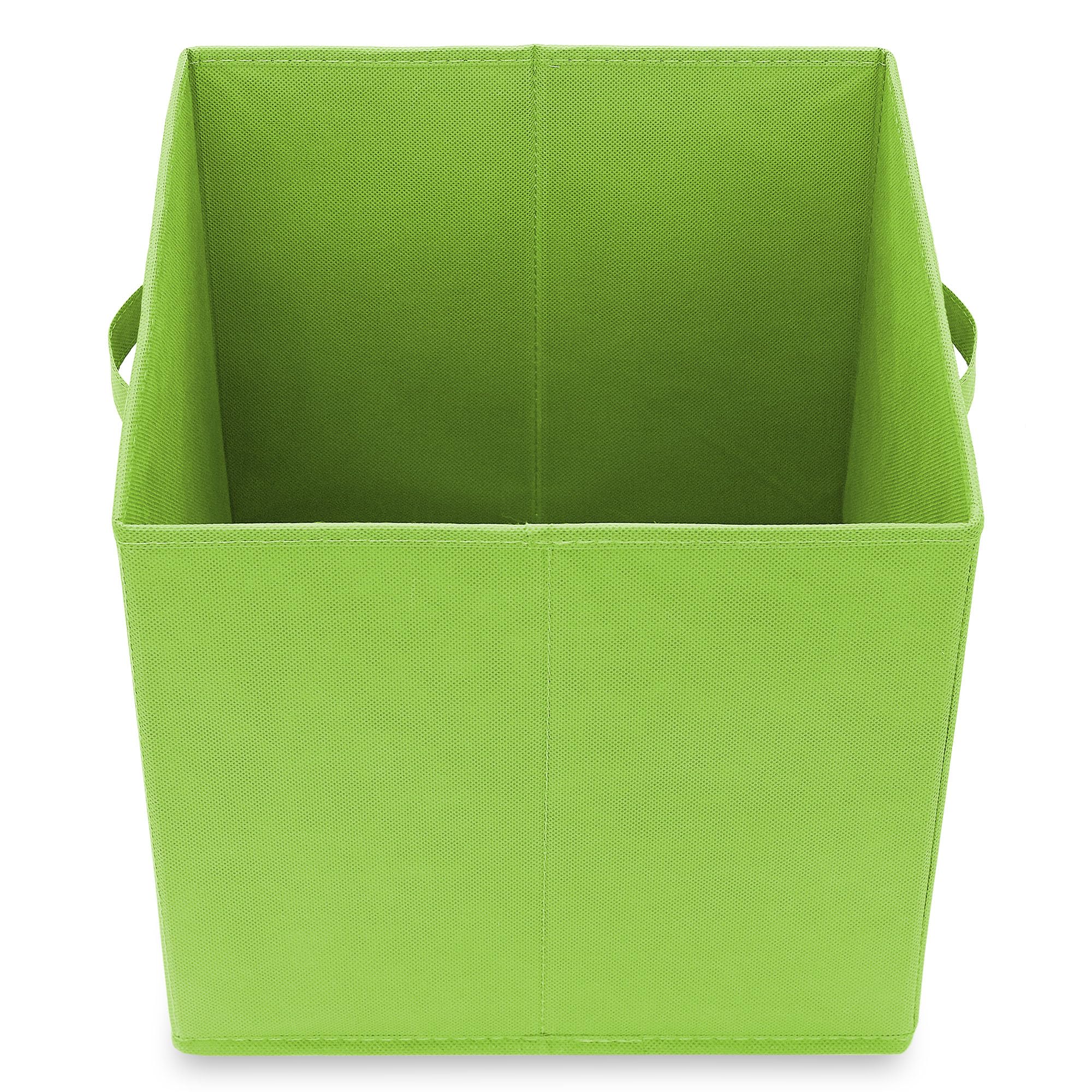 Casafield Set Of 6 Collapsible Fabric Cube Storage Bins, Lime Green - 13'' Foldable Cloth Baskets For Shelves, Cubby Organizers