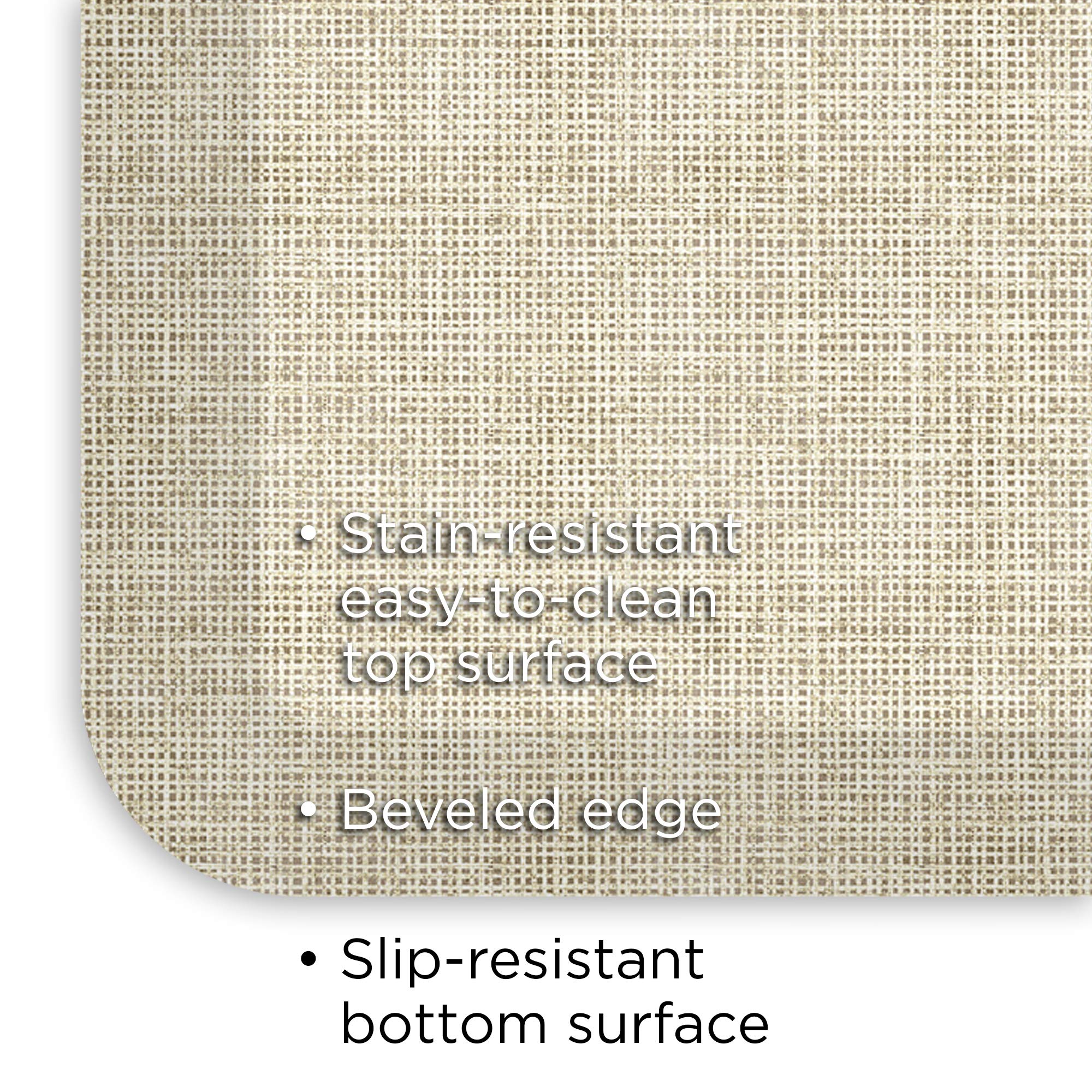 Gelpro Decorative Foam Floor Mat, 30 X 108, Tweed Antique White