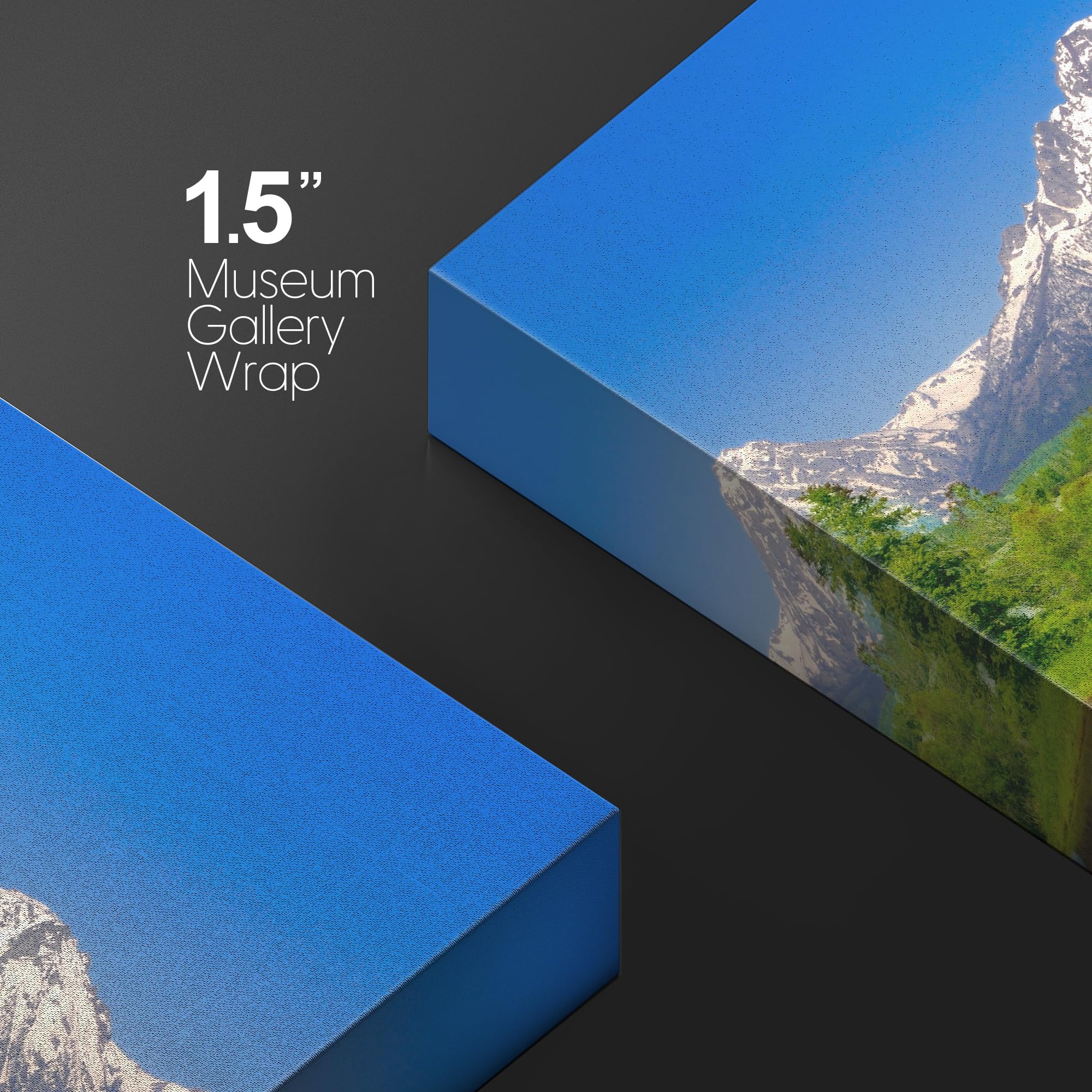 Wall26 Canvas Print Wall Art Mountain Landscape With Green Forest Reflection Nature Wilderness Photography Modern Art Rustic Sce