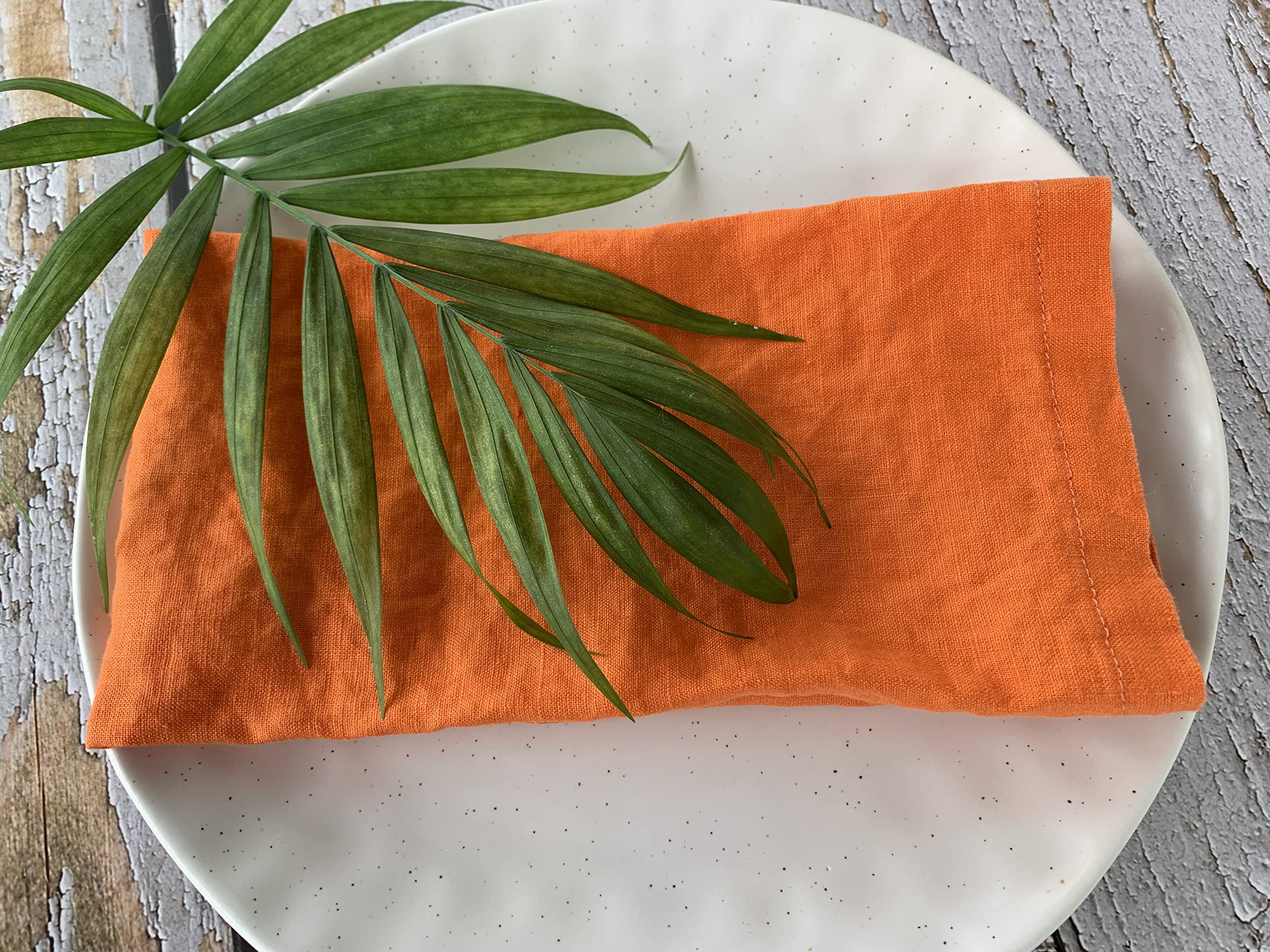 Linen Napkins -100% French Flax - Stonewashed Pure Linen Cloth Napkins - Size 18 Inch X 18 Inch - Set Of 4, Tropics (Tropical Or