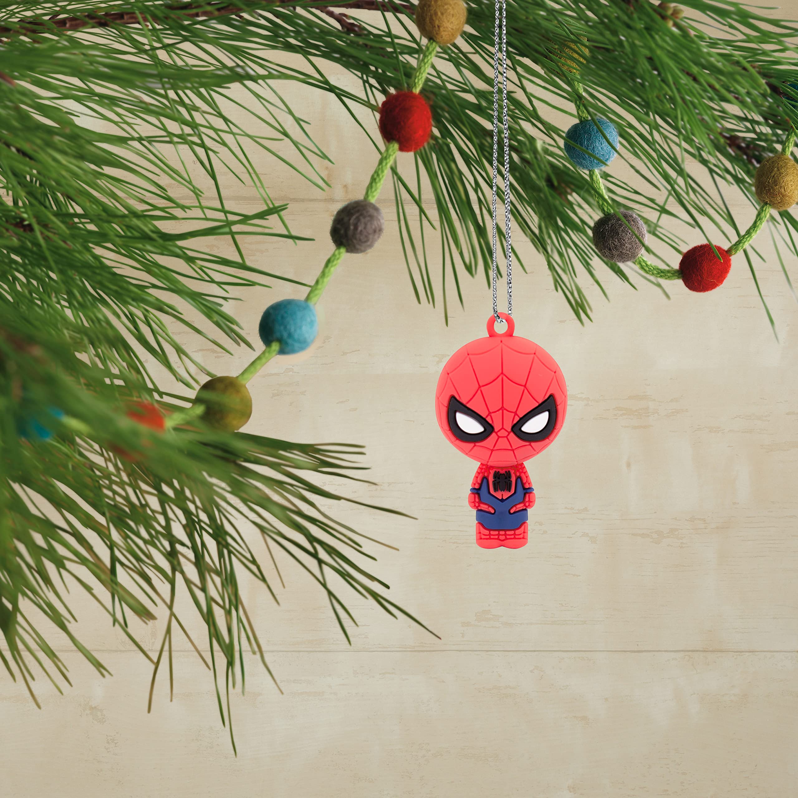 Hallmark Marvel Countdown Calendar Miniature Christmas Tree Set With 12 Mini Ornaments, Plastic