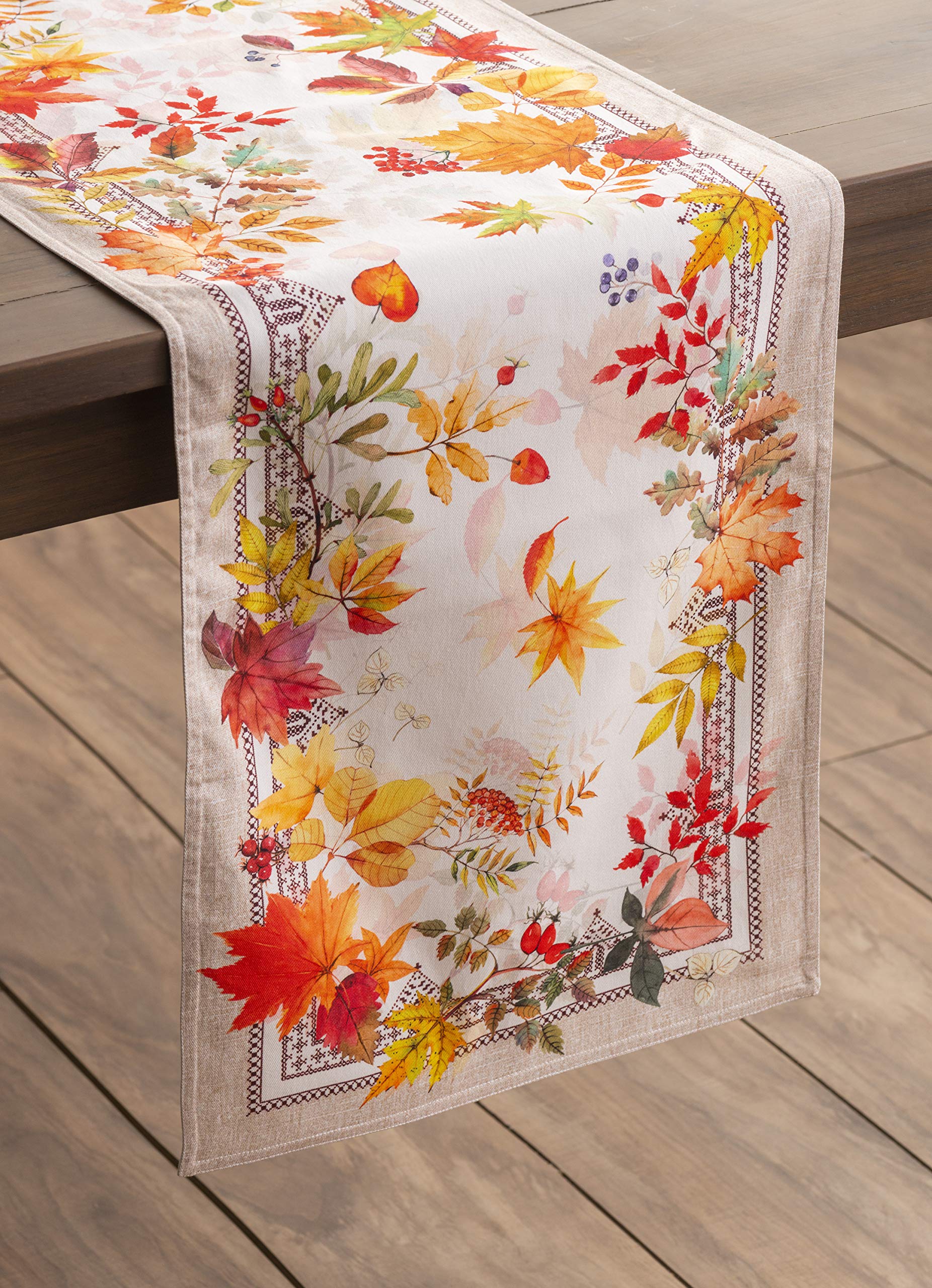 Maison D' Hermine Table Runners 100% Cotton 14.50Inch X 72Inch Tablerunner, Decorative Table Runner, Dining, Party & Camping, Am
