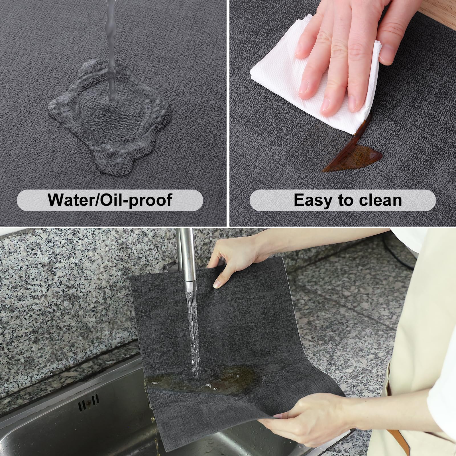 Homaxy Faux Leather Heat Resistant Placemats For Dining Table Set Of 6, Waterproof Wipeable Washable Pu Table Mats, Easy To Clea
