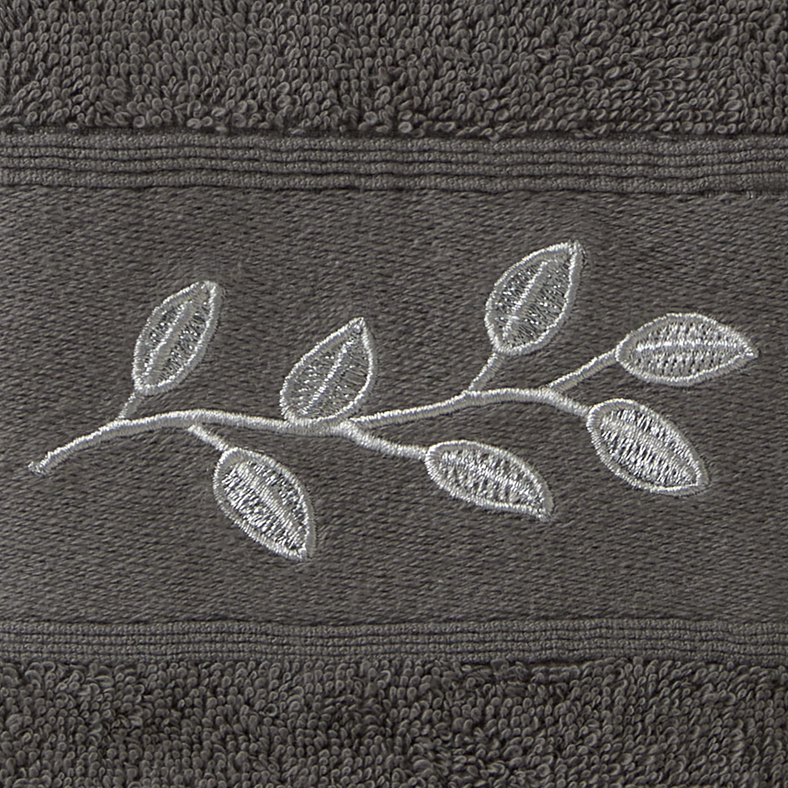 Skl Home By Saturday Night Ltd Shadow Leaves Hand Towel, Silver Small
