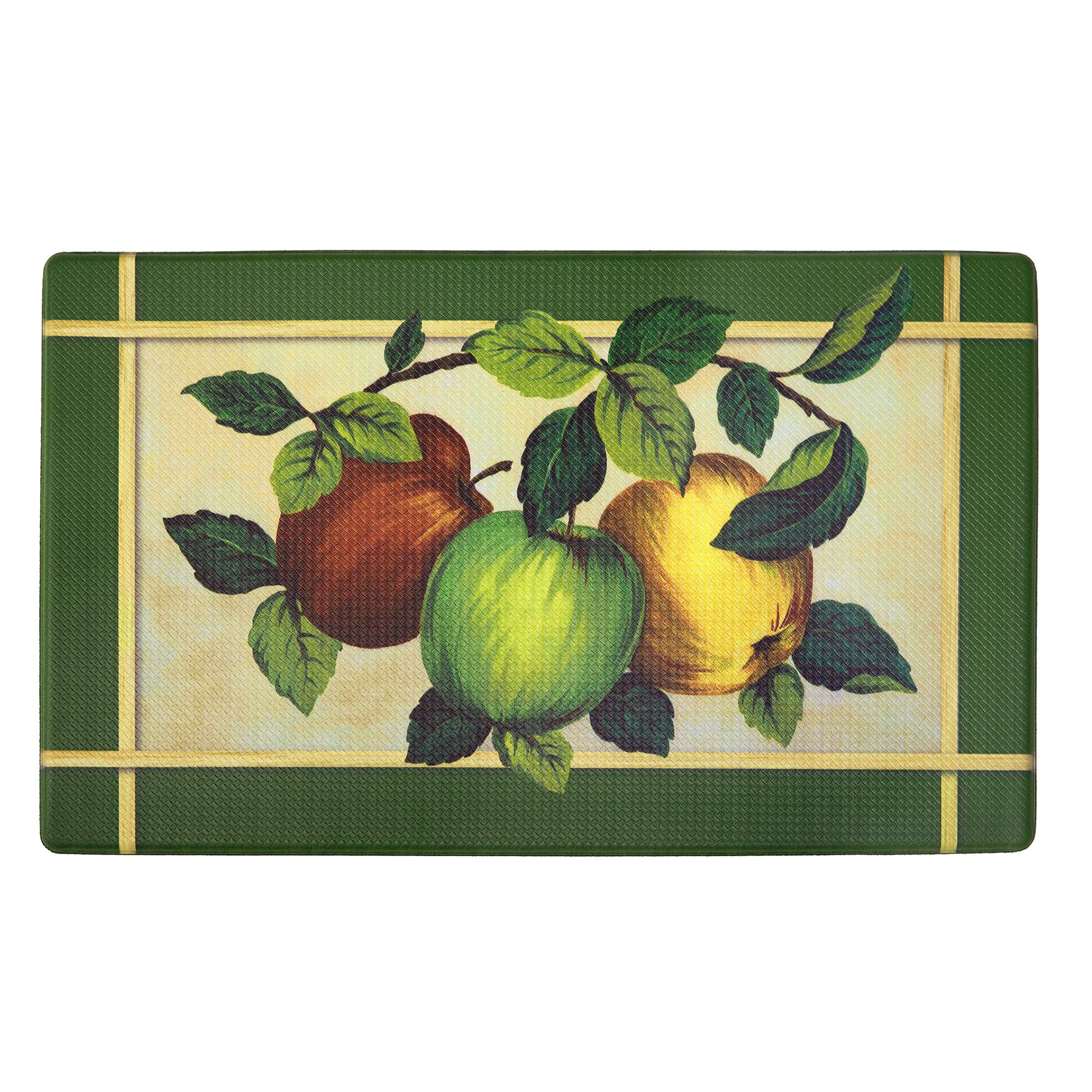 Anti-Fatigue Floor Comfort Mat - 18 X 30 Inch (Apple Orchard) - Waterproof Non-Slip Rug - Easy To Clean Cushioned Mat For Kitche