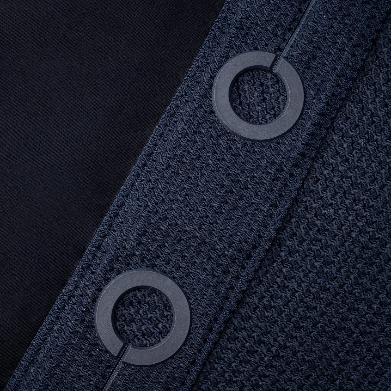 No Hooks Required Dotted Waffle Weave Shower Curtain With Snap In Liner -Extra Long 71W X 86H,Hotel Grade,Spa Like Bath Curtain,