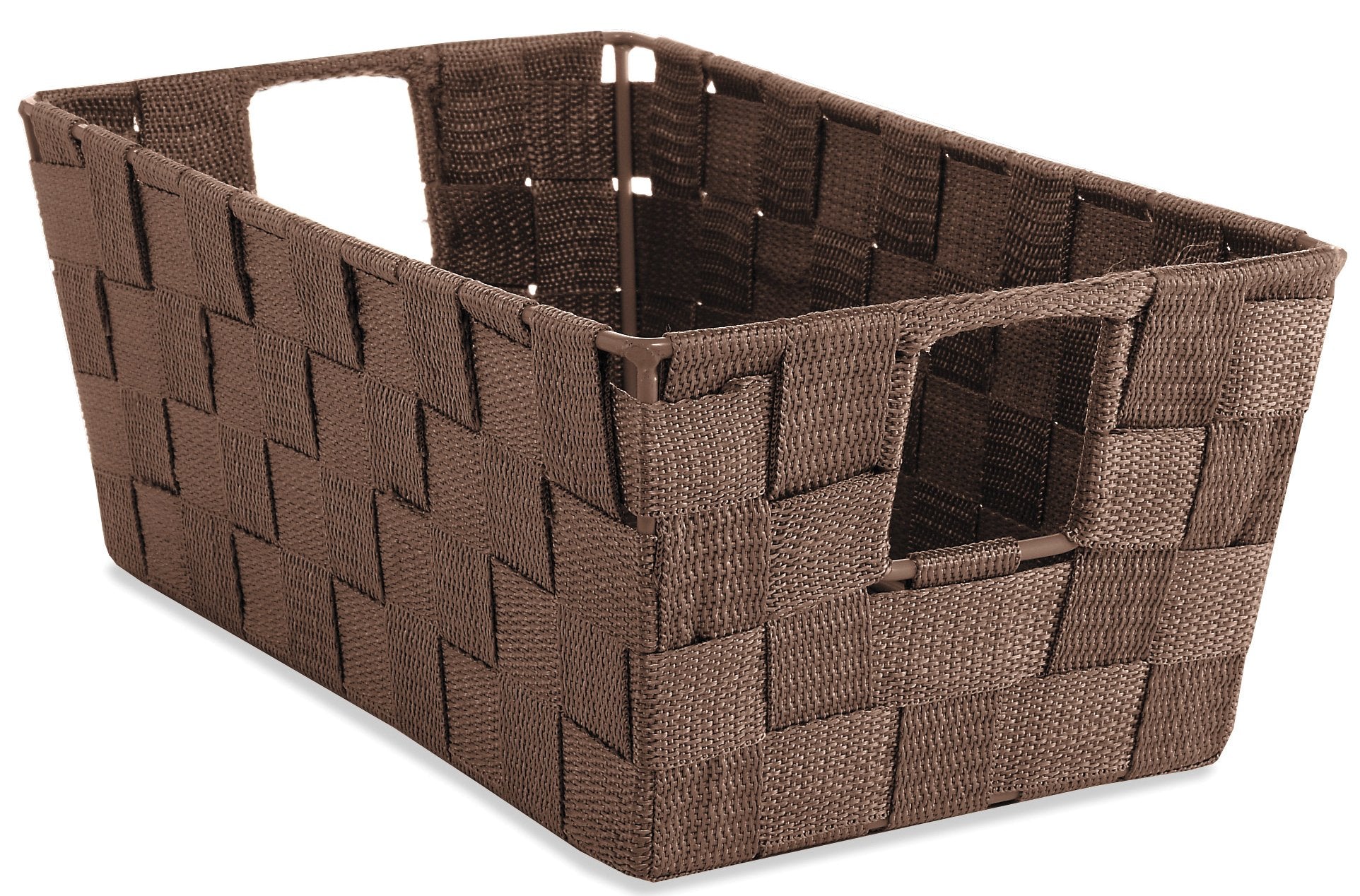Whitmor 6581-2712-Espr Woven Strap Small Shelf Espresso Storage Tote