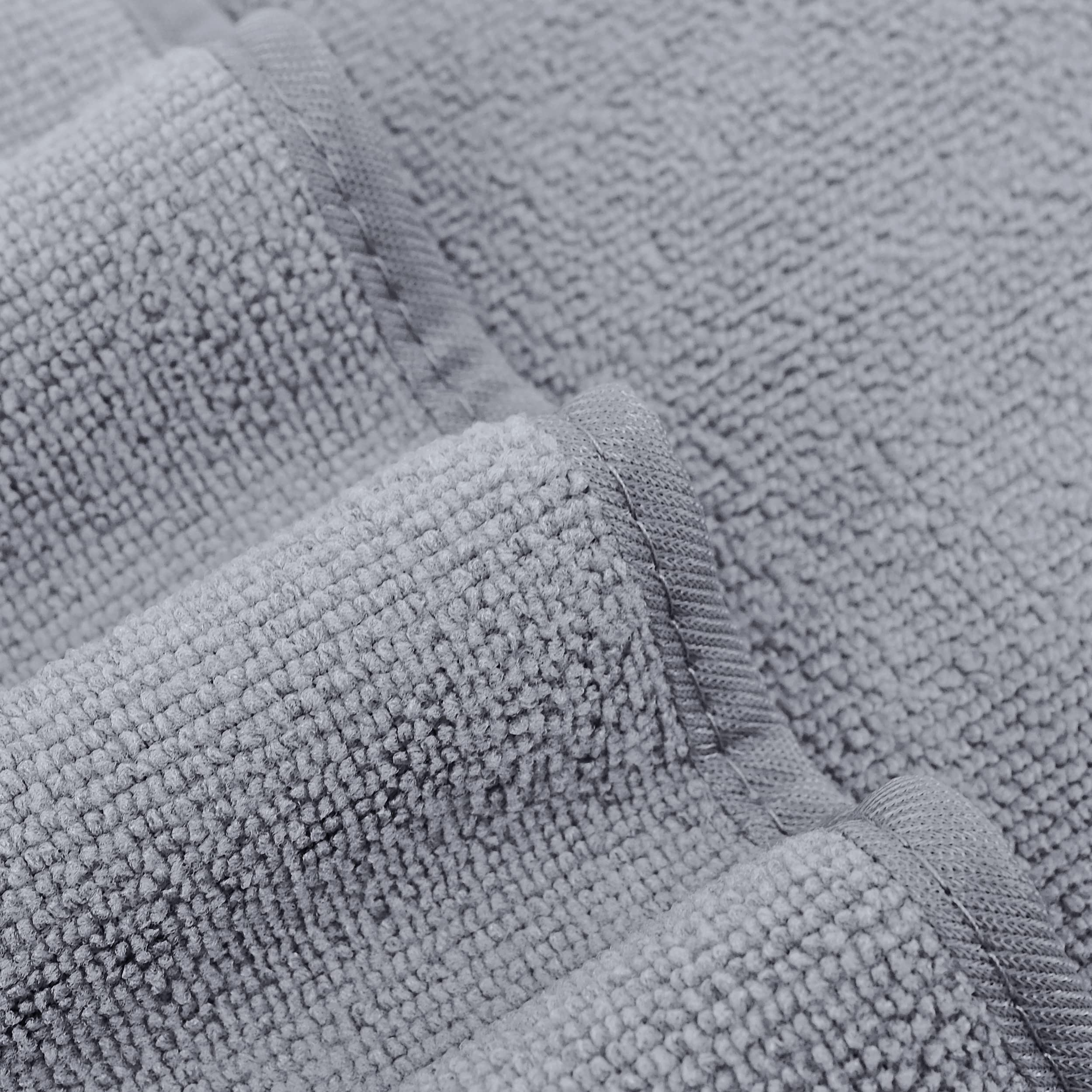 POLYTE Oversize  60 x 30 in  Quick Dry Lint Free Microfiber Bath Towel Set  6 Piece (gray)
