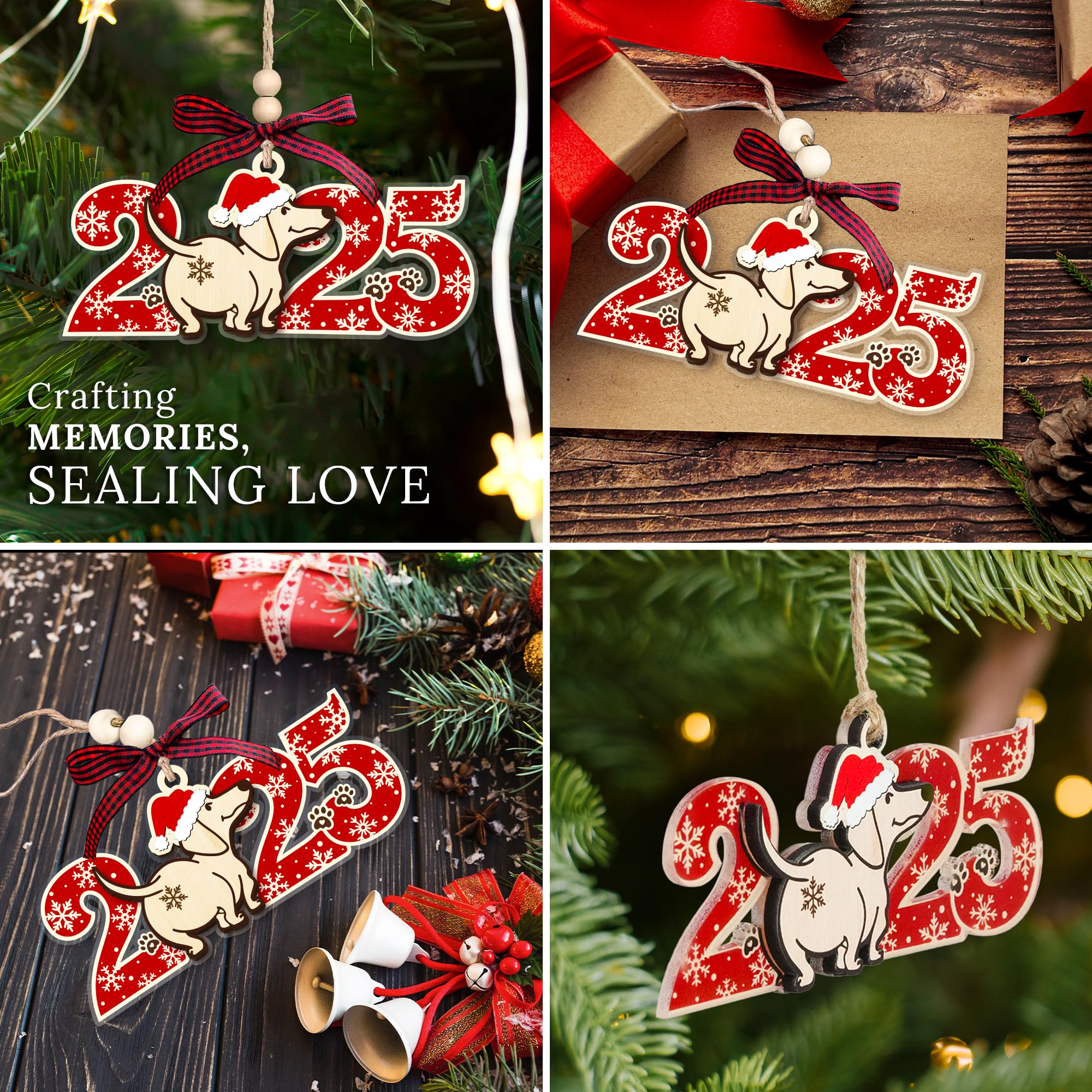 HEXMOZ Dog Christmas Ornaments 2025 - Funny Dog Ornament for Christmas Tree - Dogs Lover Gifts for Women, Mom Lady, Dogs Owners,
