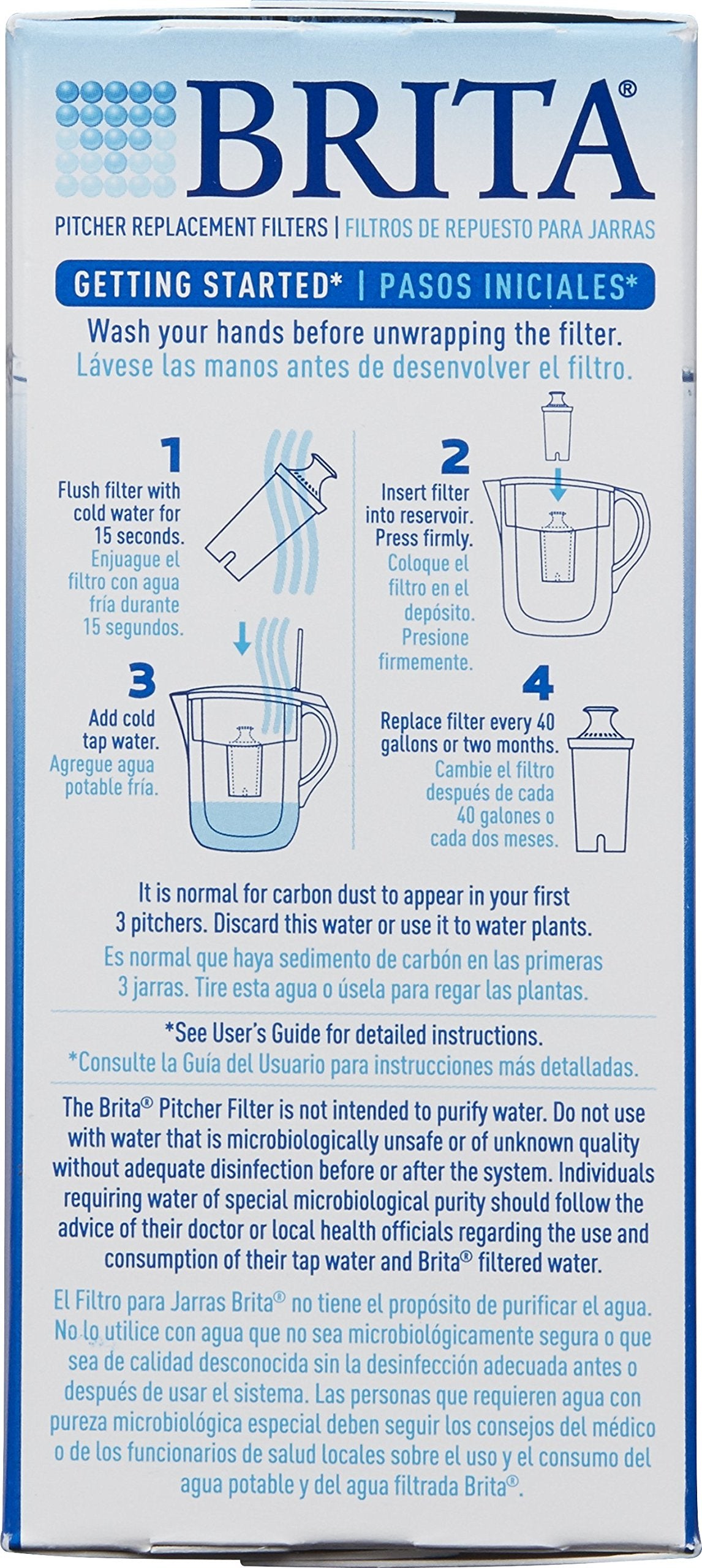Brita Standard Water Filter, Standard Replacement Filters For Pitchers And Dispensers, Bpa Free - 5 Count