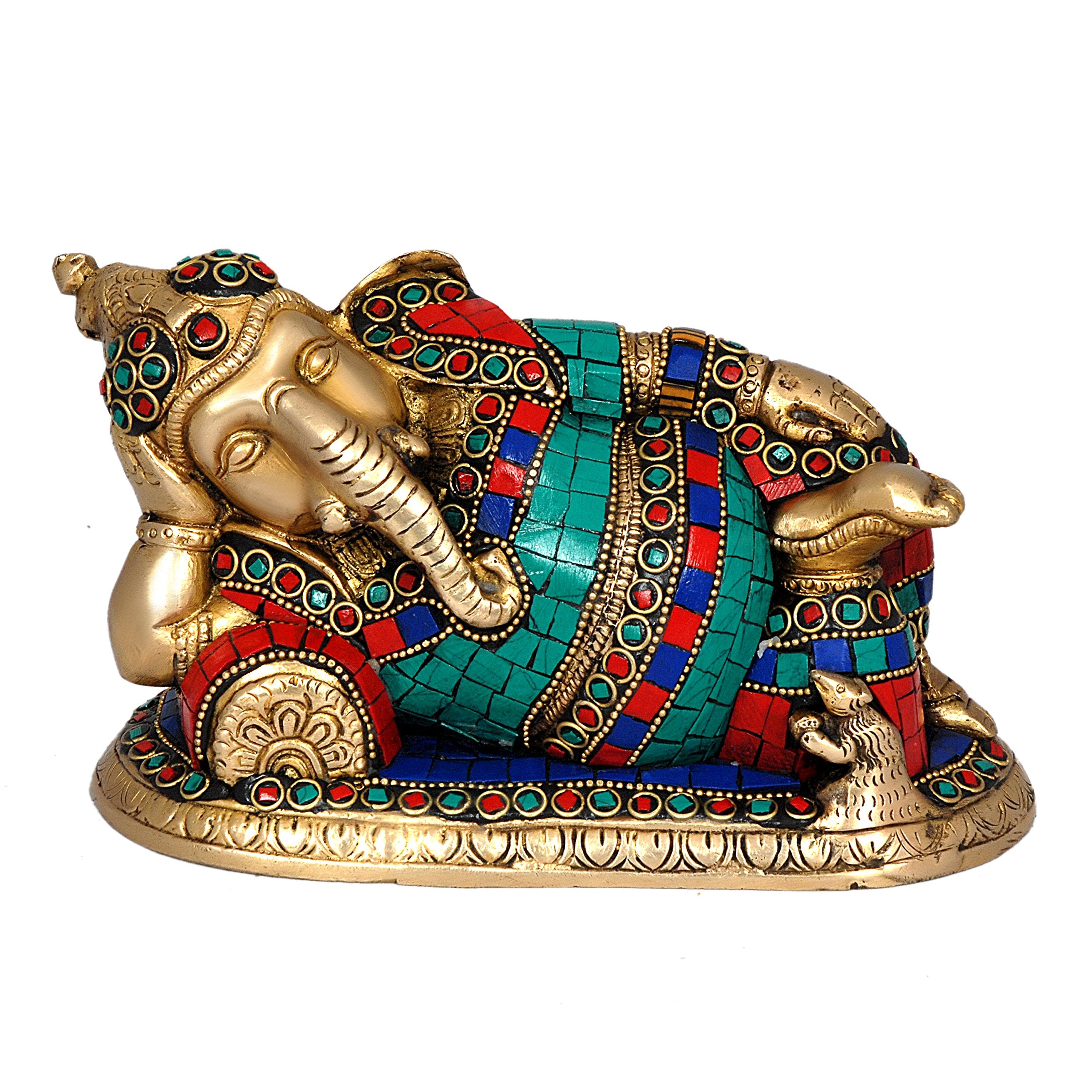 Aone India Resting Relaxing Ganesh Ganesha, Size : 7 W X 4 H X 3 D