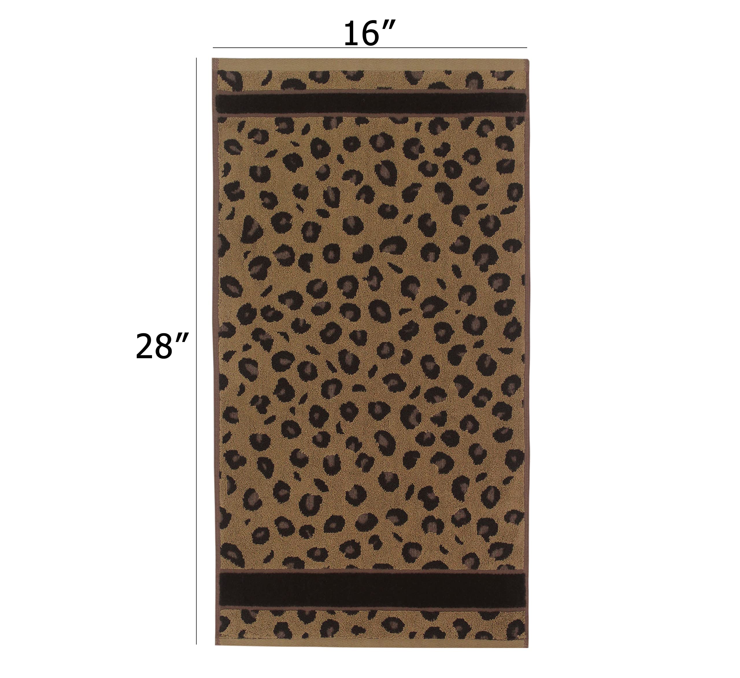 Cotton Craft Hand Towels - Set Of 4 Animal Print Cheetah Leopard Africa Safari Decorative Hand Towel - 100% Cotton Jacquard Luxu