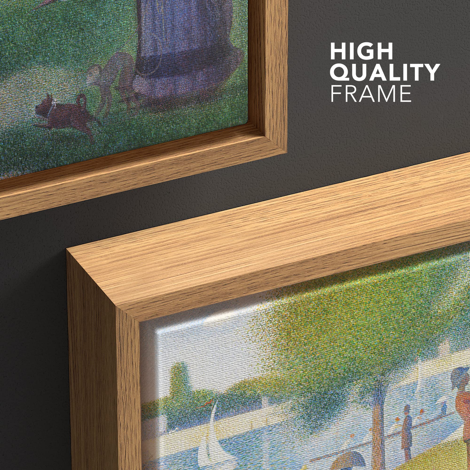 Wall26 Framed Canvas Print Wall Art La Grande Jatte By George Seurat Historic Cultural Illustrations Fine Art Traditional Scenic