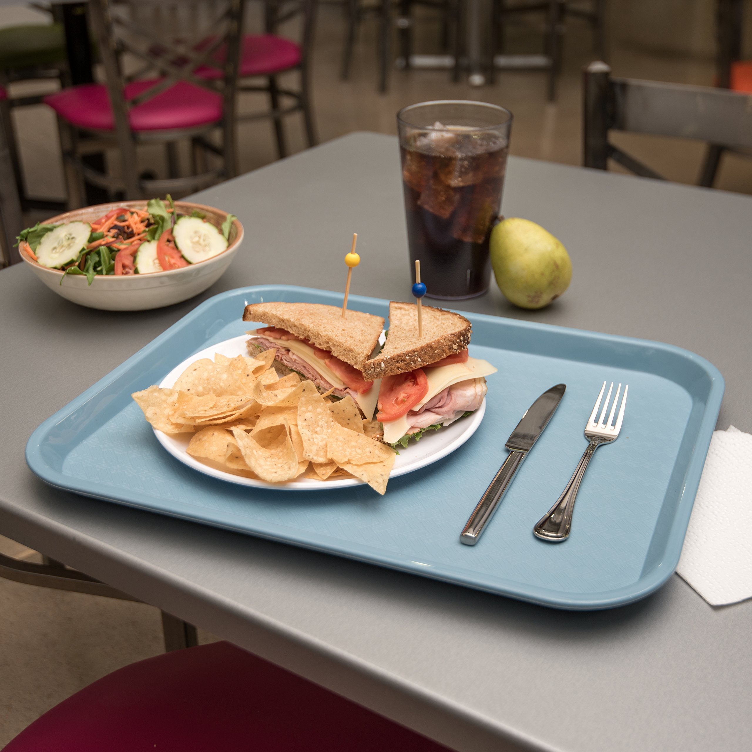 Cfs Cafe Plastic Fast Food Tray, 14'' X 18'', Slate