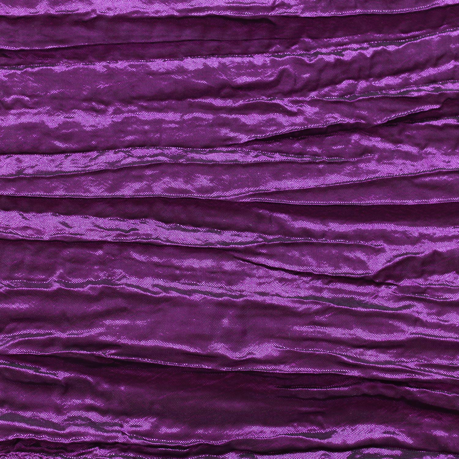 Your Chair Covers - 132 Inch Round Crinkle Taffeta Tablecloth - Purple  Crushed Shiny Dining Table Cloth for Wedding Party Birthday Baby Bridal Shower