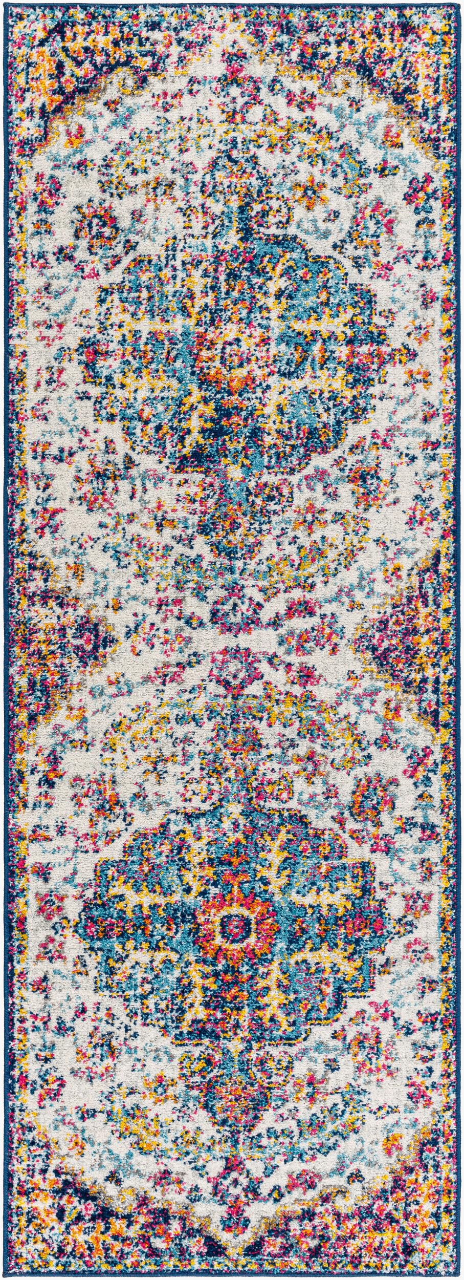 Livabliss Odelia Vintage Bohemian Runner Area Rug,27 x 73,Purple/Grey