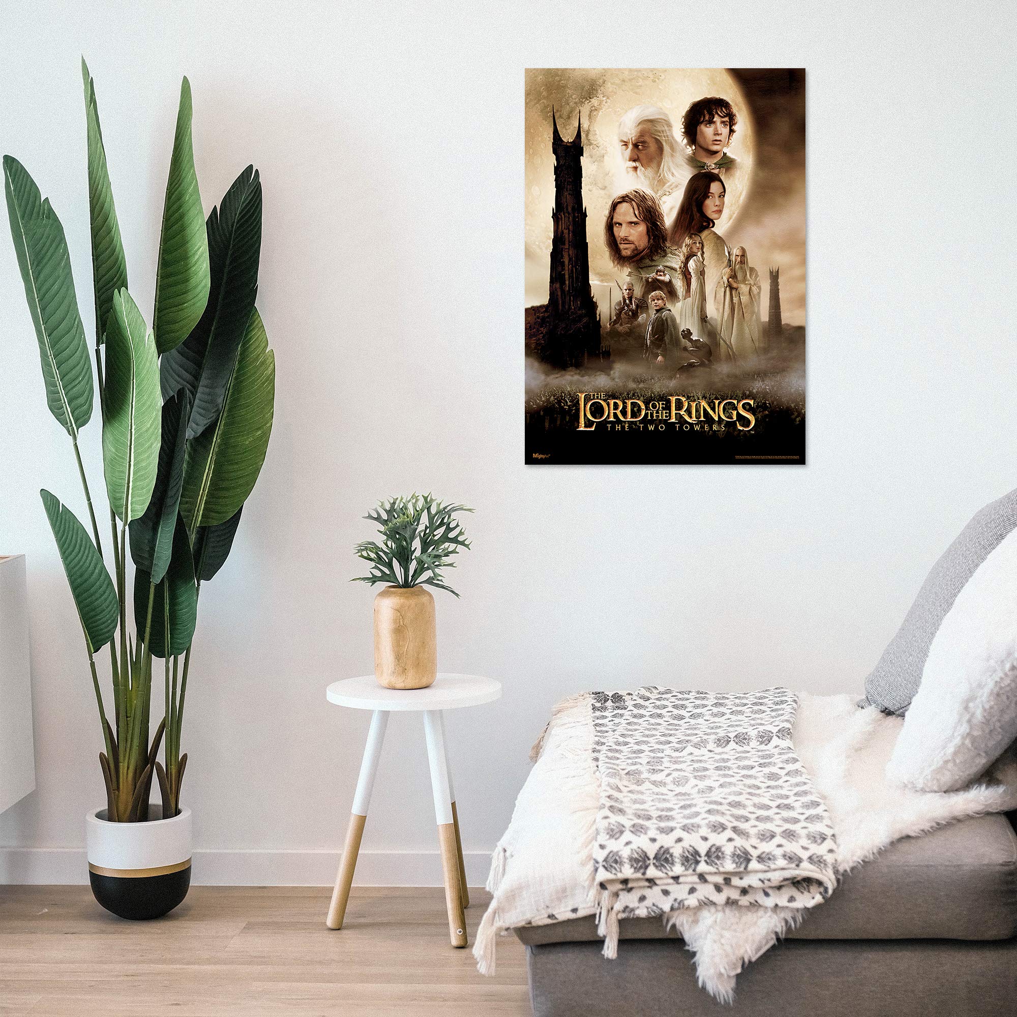 Mightyprint Lord Of The Rings - The Two Towers - Original Movie Cover Art - Durable 17    X 24 Wall Art - Not Made Of Paper - Of