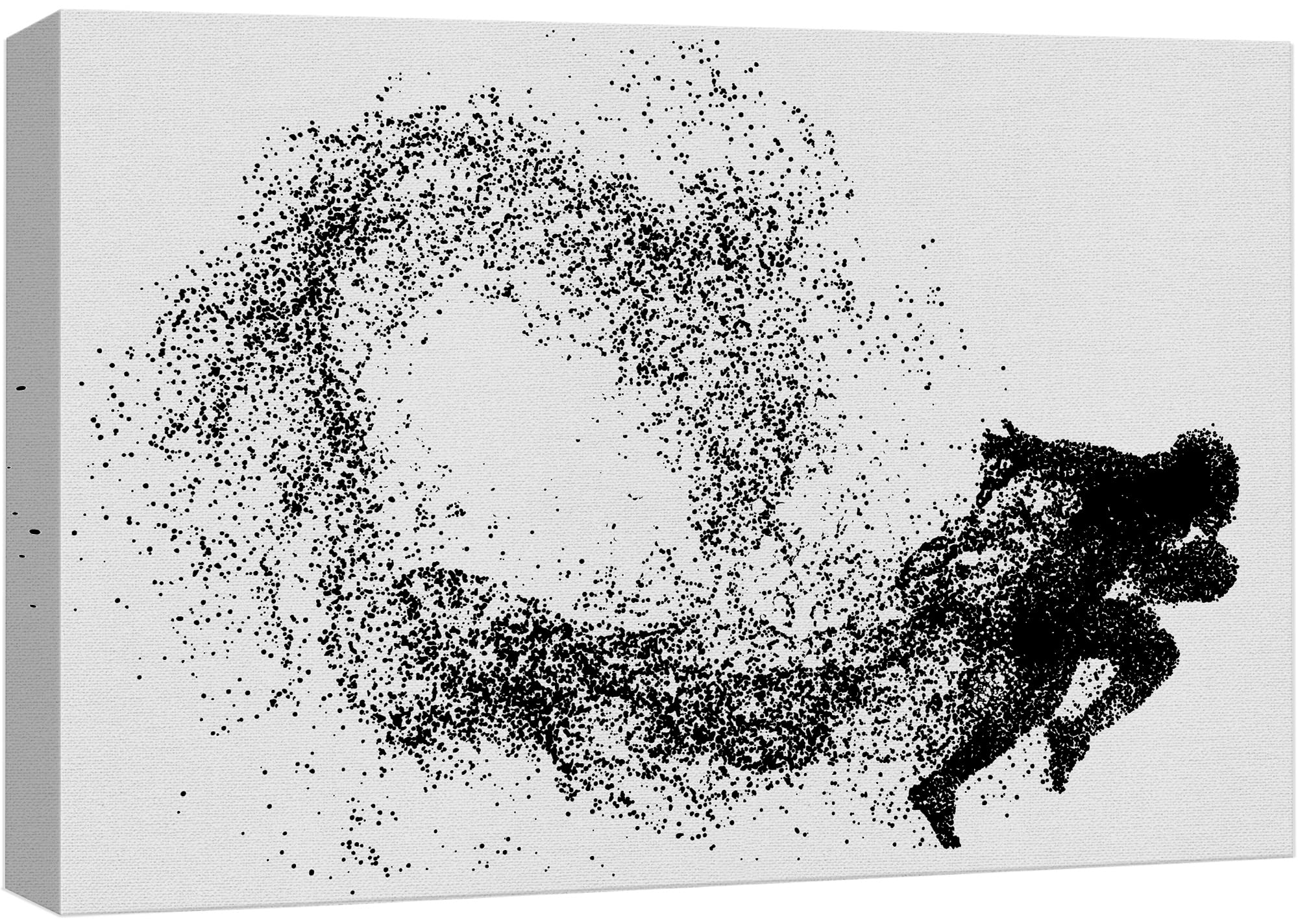 Wall26 Canvas Print Wall Art Spray Paint Graffiti Ink Football Player Sports & Fitness Athletes Digital Art Realism Boy'S Bedroo