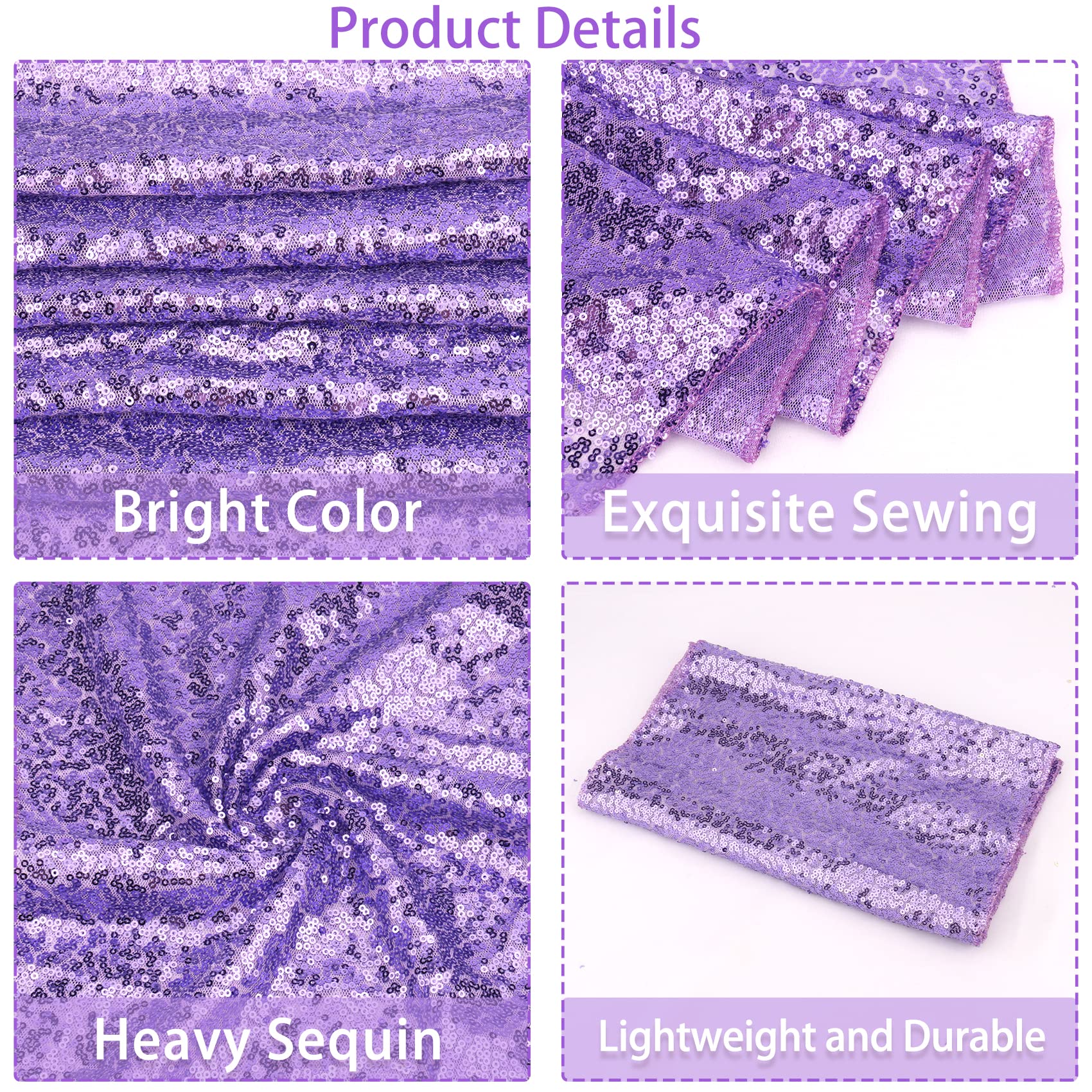 12 Packs Sequin Table Runner Glitter Dining Table Runner For Birthday Wedding Engagement Bridal Baby Shower Bachelorette Holiday