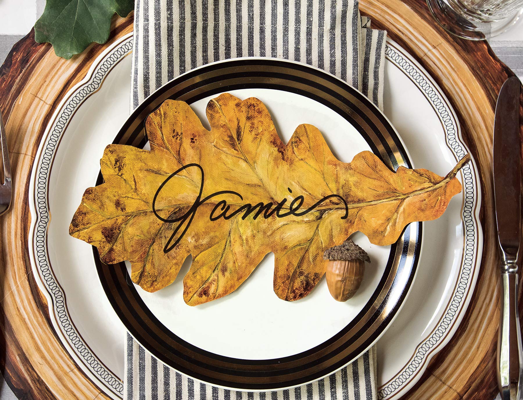 Hester And Cook Die-Cut Wood Slice Paper Placemat