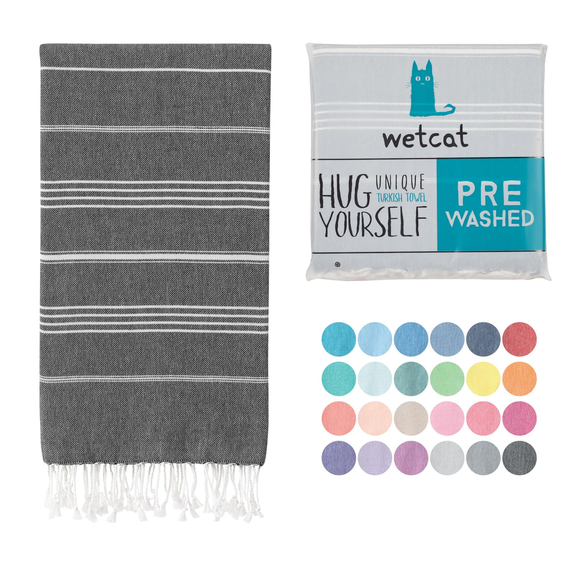 Wetcat Turkish Beach Towel Oversized 38X71 100% Cotton Sand Free Quick Dry Bath Towels Extra Large Turkish Towel Light Travel To