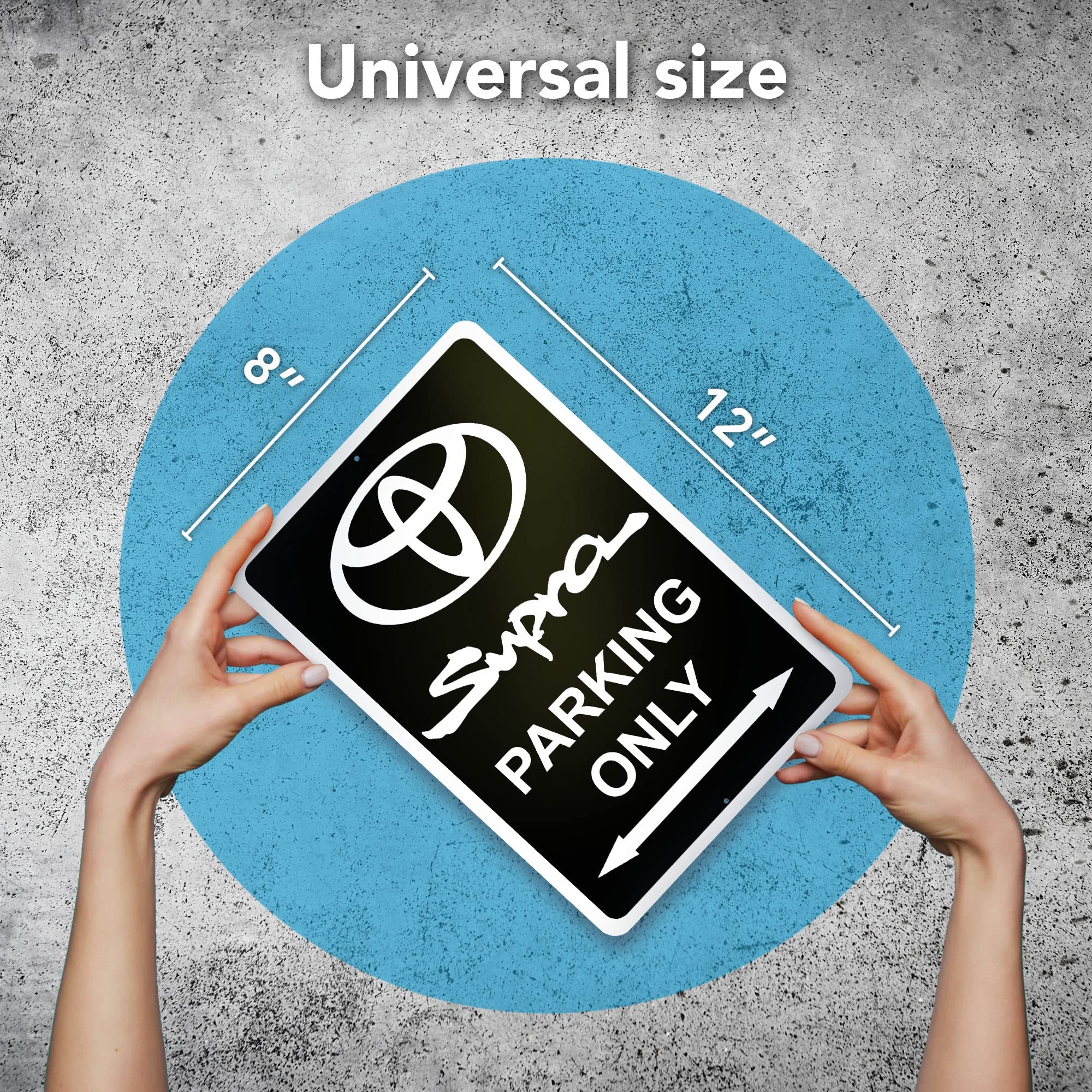 Parking Only Sign for Supra - 8x12 Aluminum Supra Garage Gifts for Men