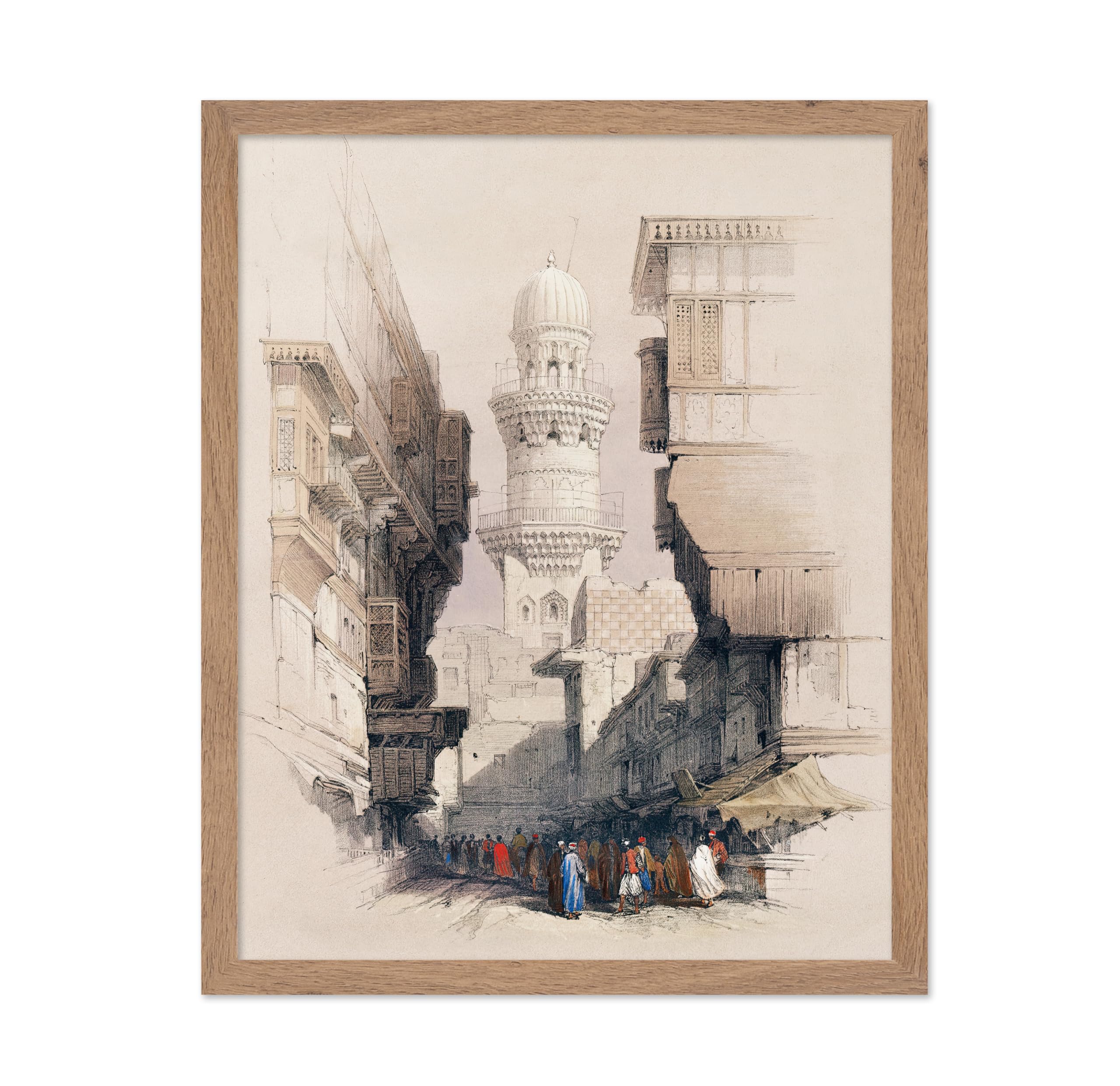 Poster Master Vintage Travel Poster - Retro Egypt Print - Street Scene in Cairo Art - Classic Gift for Historian, Travel Lover -