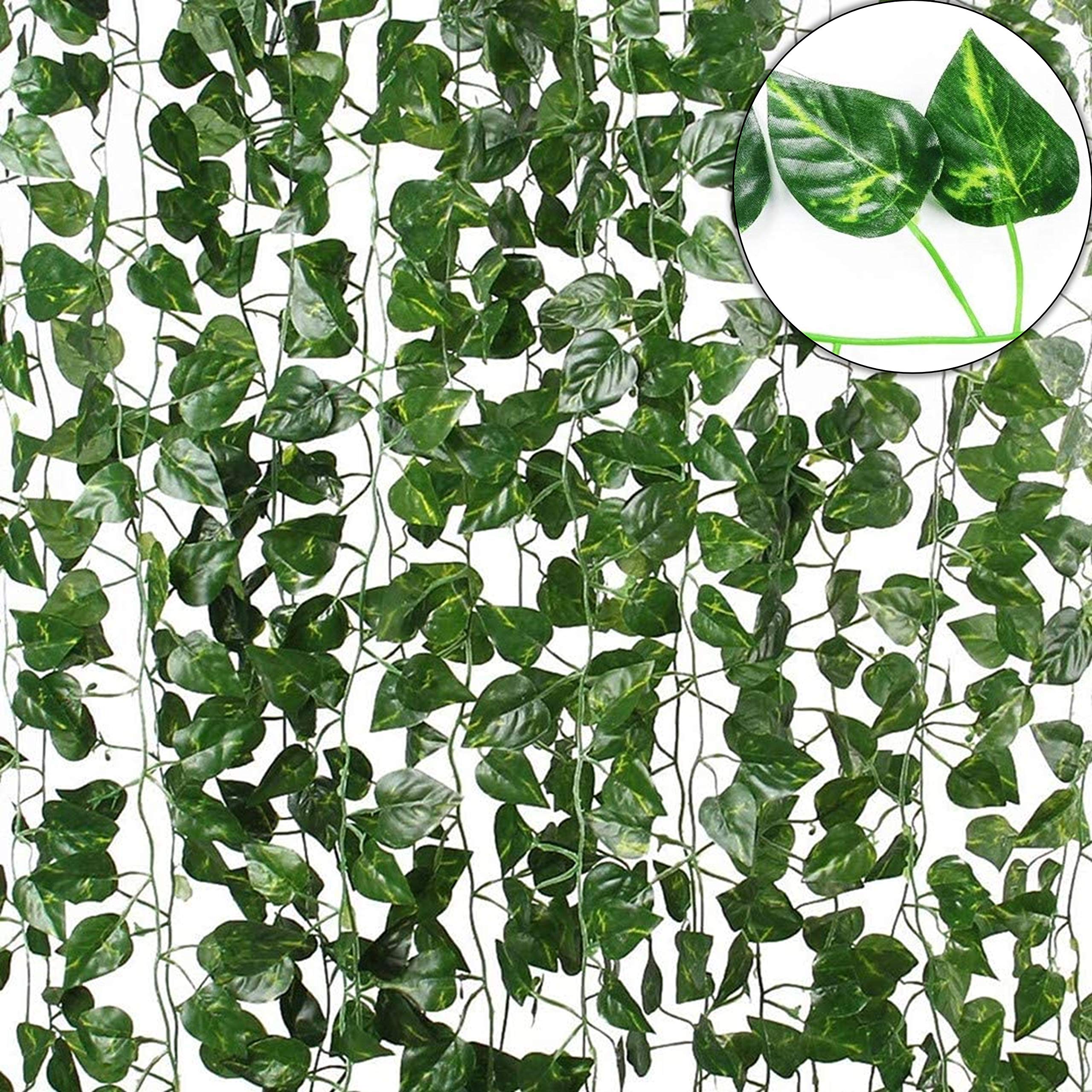 Tdas Artificial Ivy Garlands Leaves Greenery Hanging Vine Creeper Plants For Home Decor Door Wall Balcony Decoration Party Festi