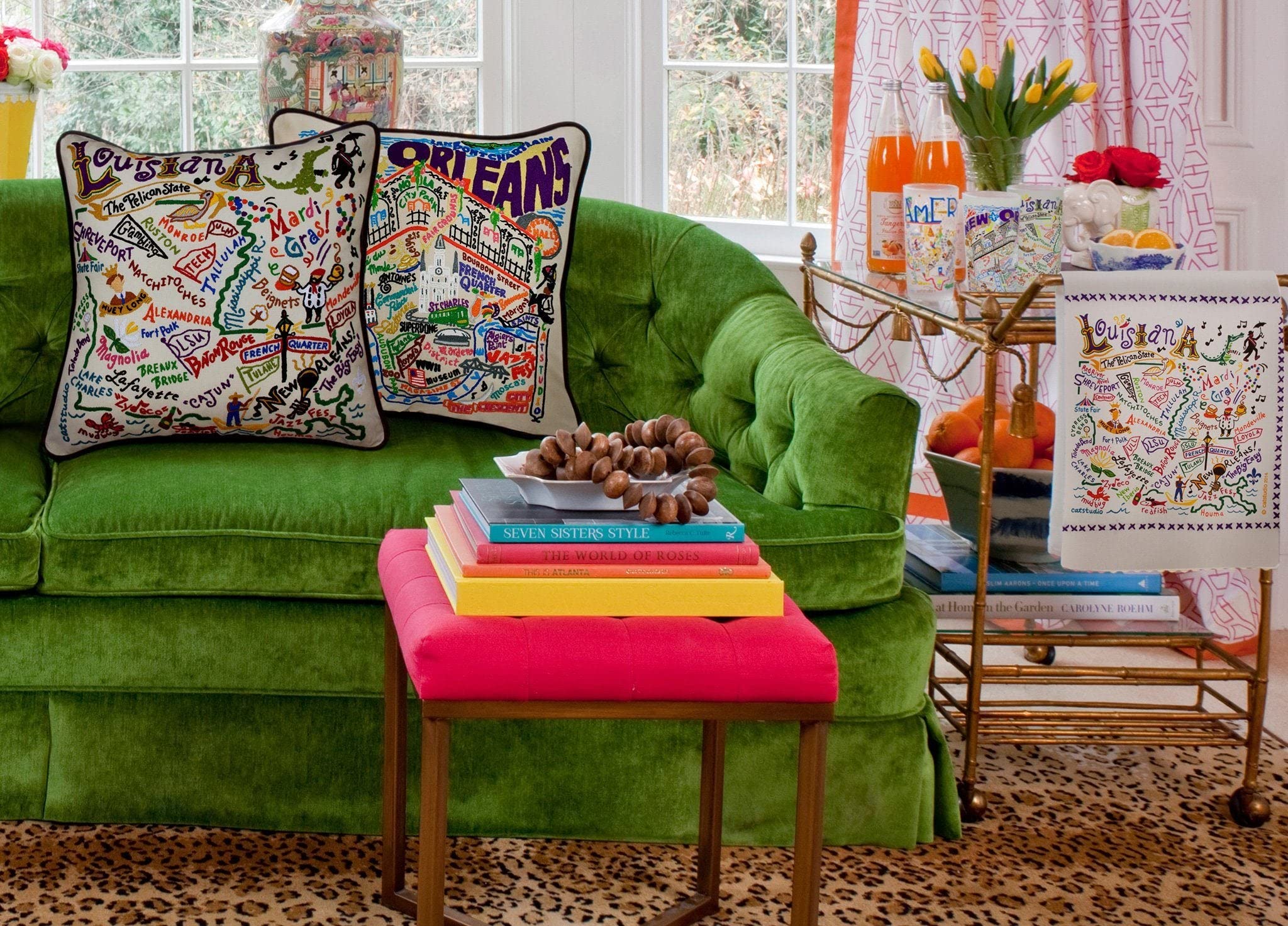 Catstudio Louisiana Dish Towel - U.S. State Souvenir Kitchen And Hand Towel With Original Artwork - Perfect Tea Towel For Louisi