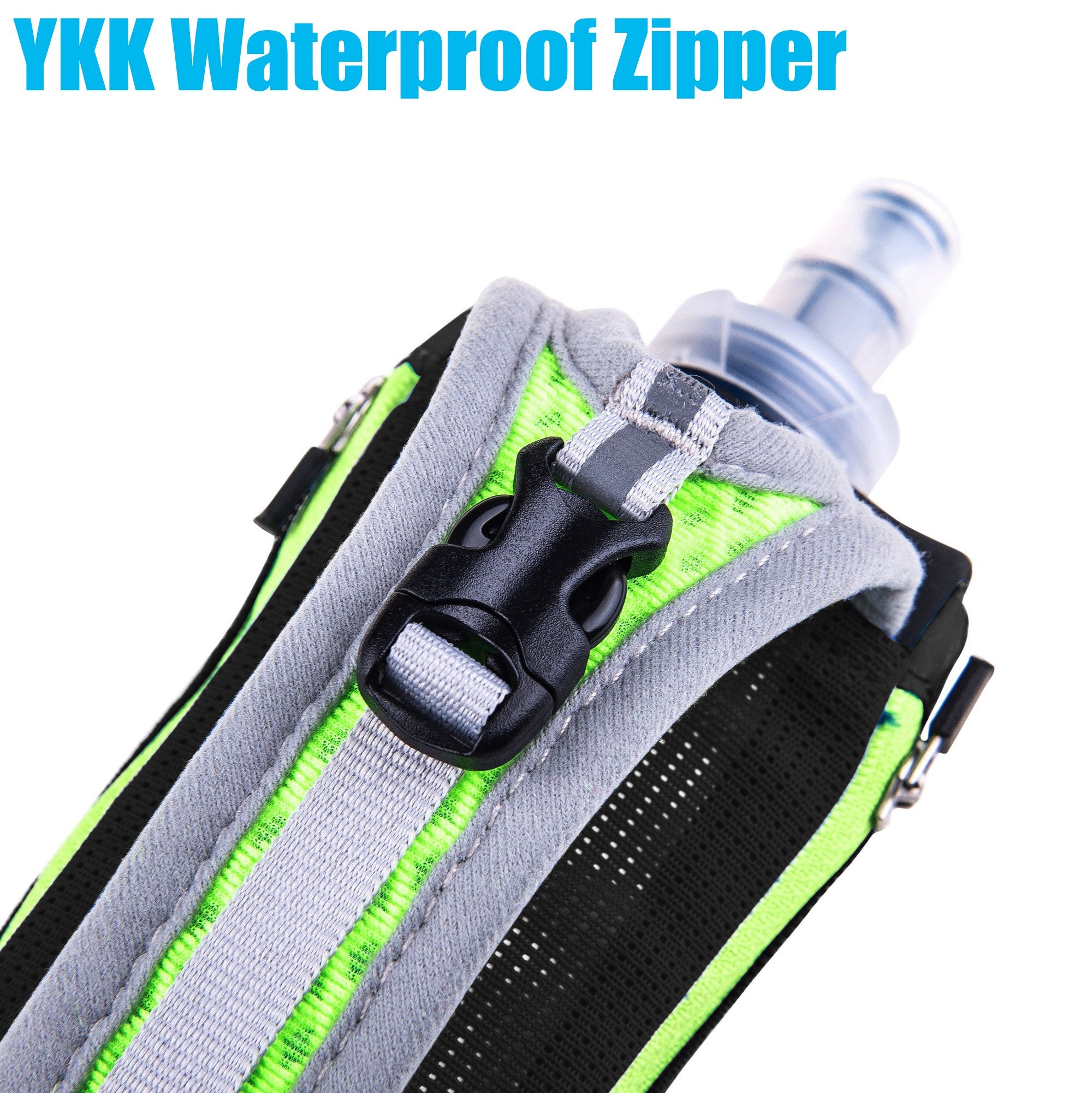 Lermx Quick Grip Chill 17 Oz Handheld Soft Flask Water Bottle Hydration Pack (17 Oz Black)