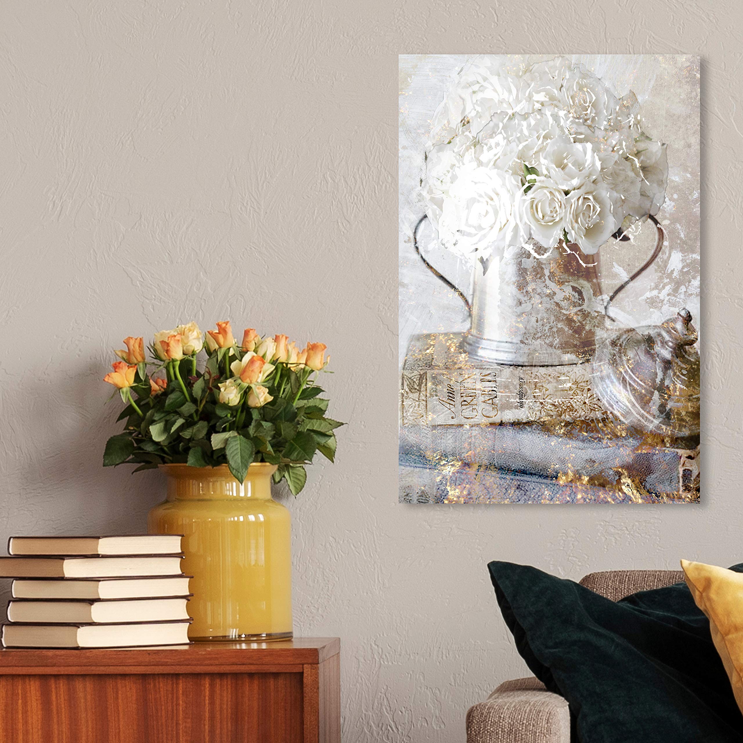 Oliver Gal Romantic Roses Canvas Print Wall Art For Living Room, Bedroom, And Bathroom, 16'' X 24'', Gallery Wrapped