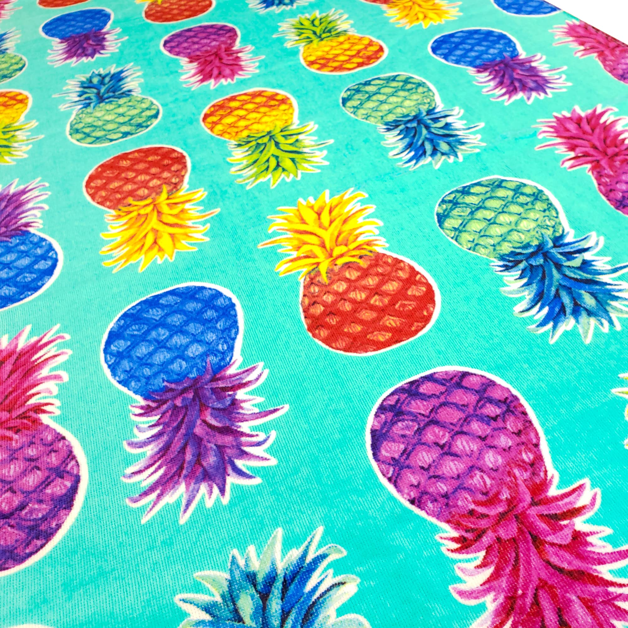 Softerry Colorful Pineapples Beach Towel 30 X 60 Inches 100% Cotton (1 Towel - 30'' X 60'', Aqua)