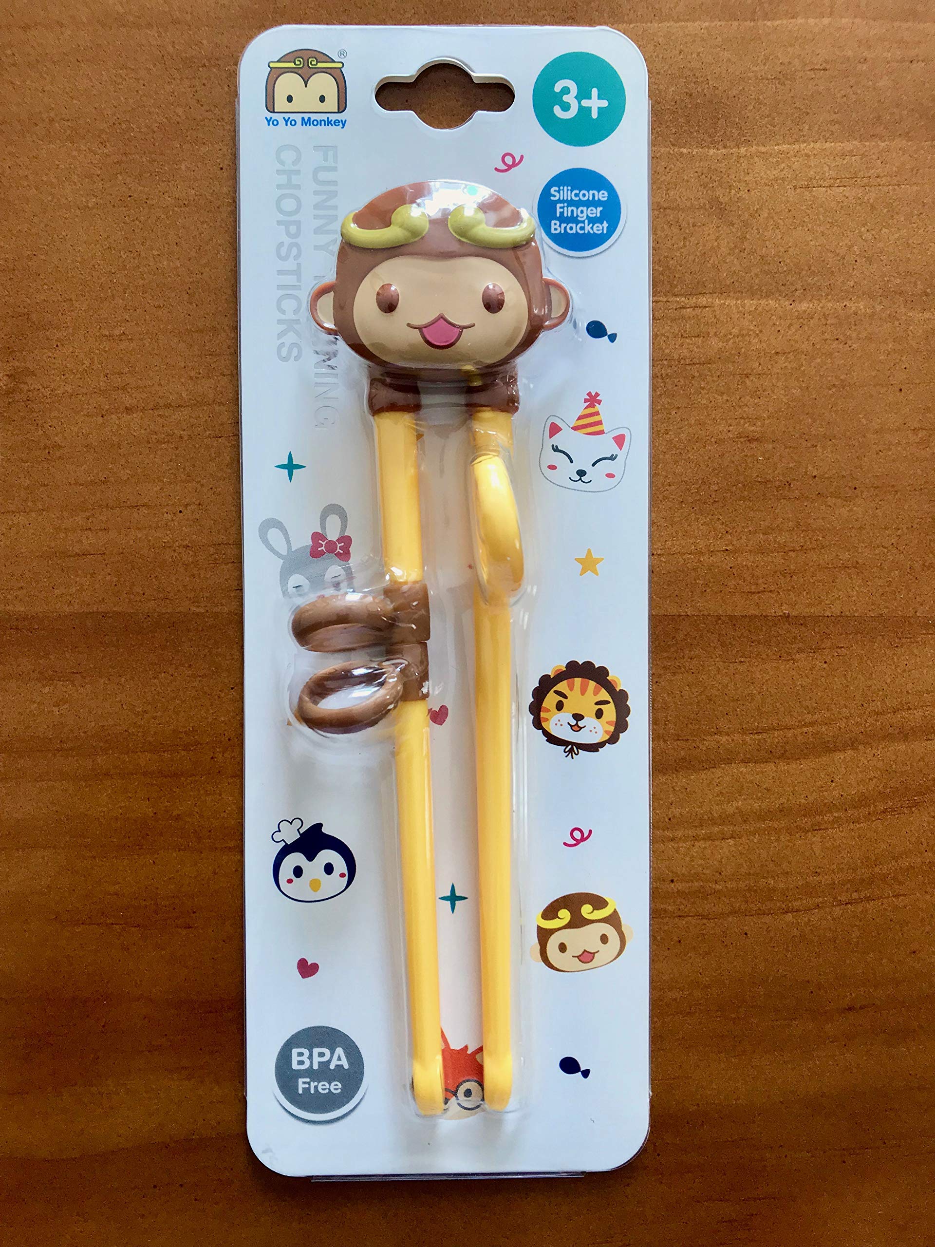 Monkey Training Chopsticks For Right-Handed Children, Kids & Teens, 1 Pair - Cute, Eco-Friendly, Reusable, Durable