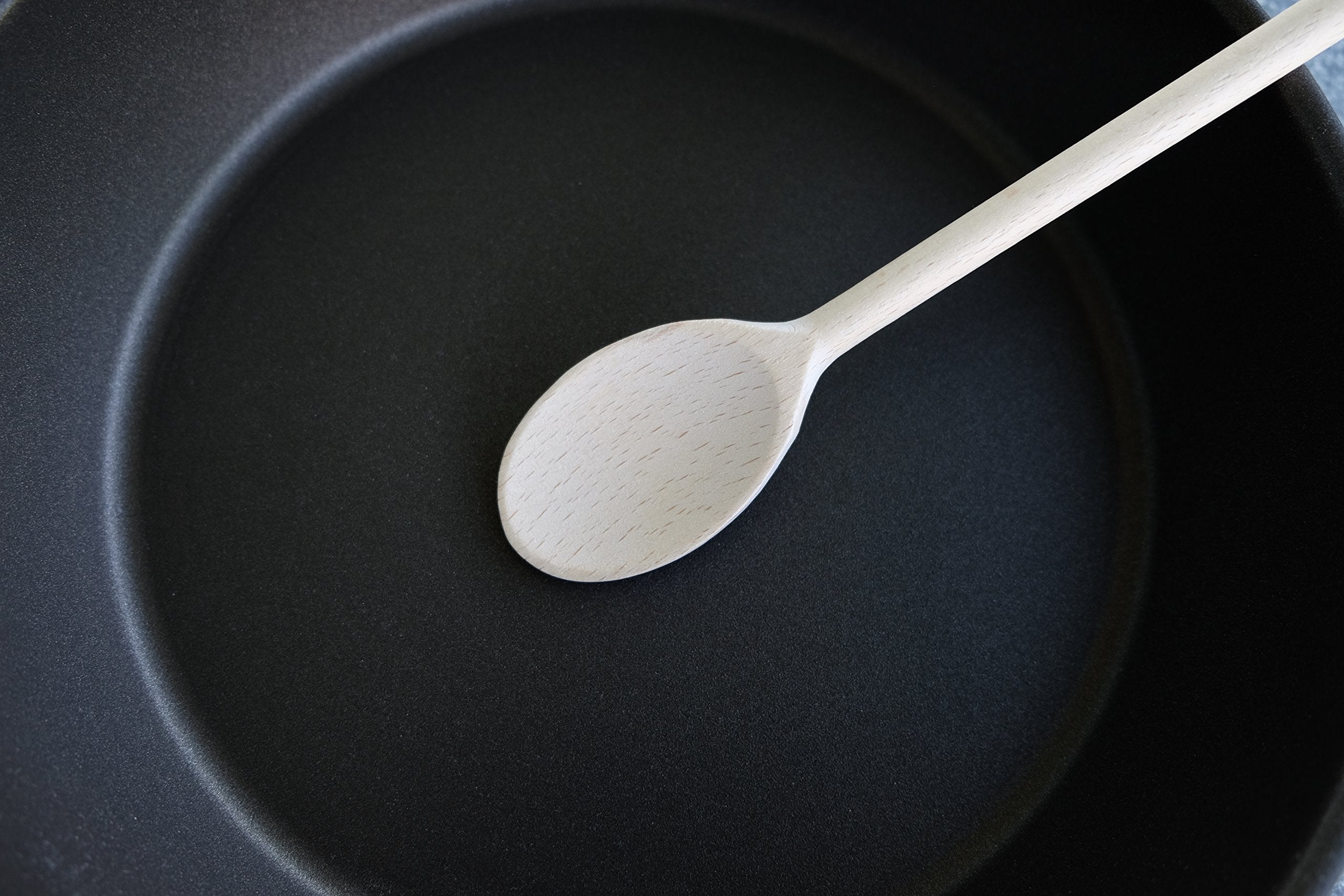 12 Inch Long Wooden Spoon Set By Bicb | Natural Beechwood Mixing Spoons For Baking, Cooking & Stirring | Set Of 3 Long Wooden Sp