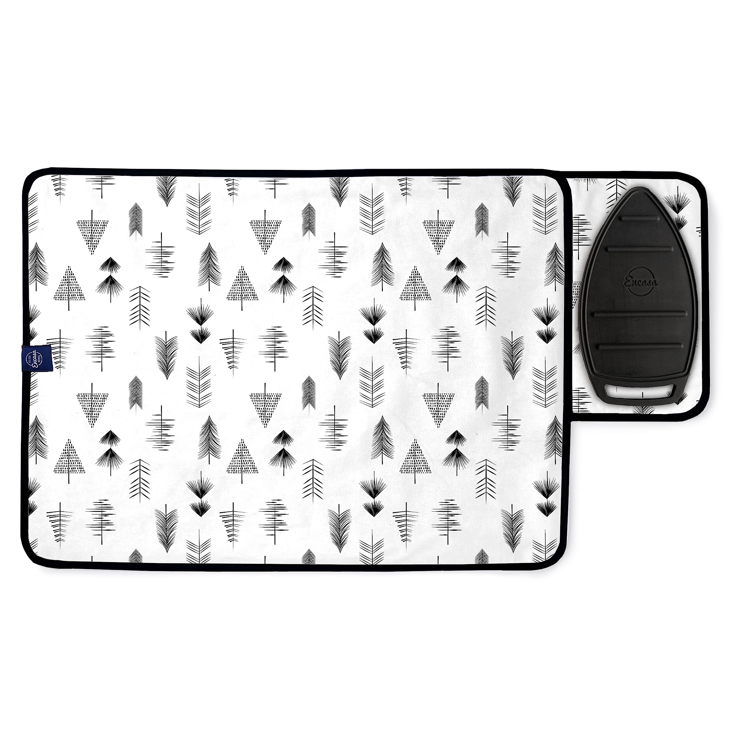 Encasa Homes Ironing Mat/Pad (Small 28''X20'') With 3Mm Padding & Silicone Iron Rest For Steam Pressing On Tabletop Or Bed - Hea