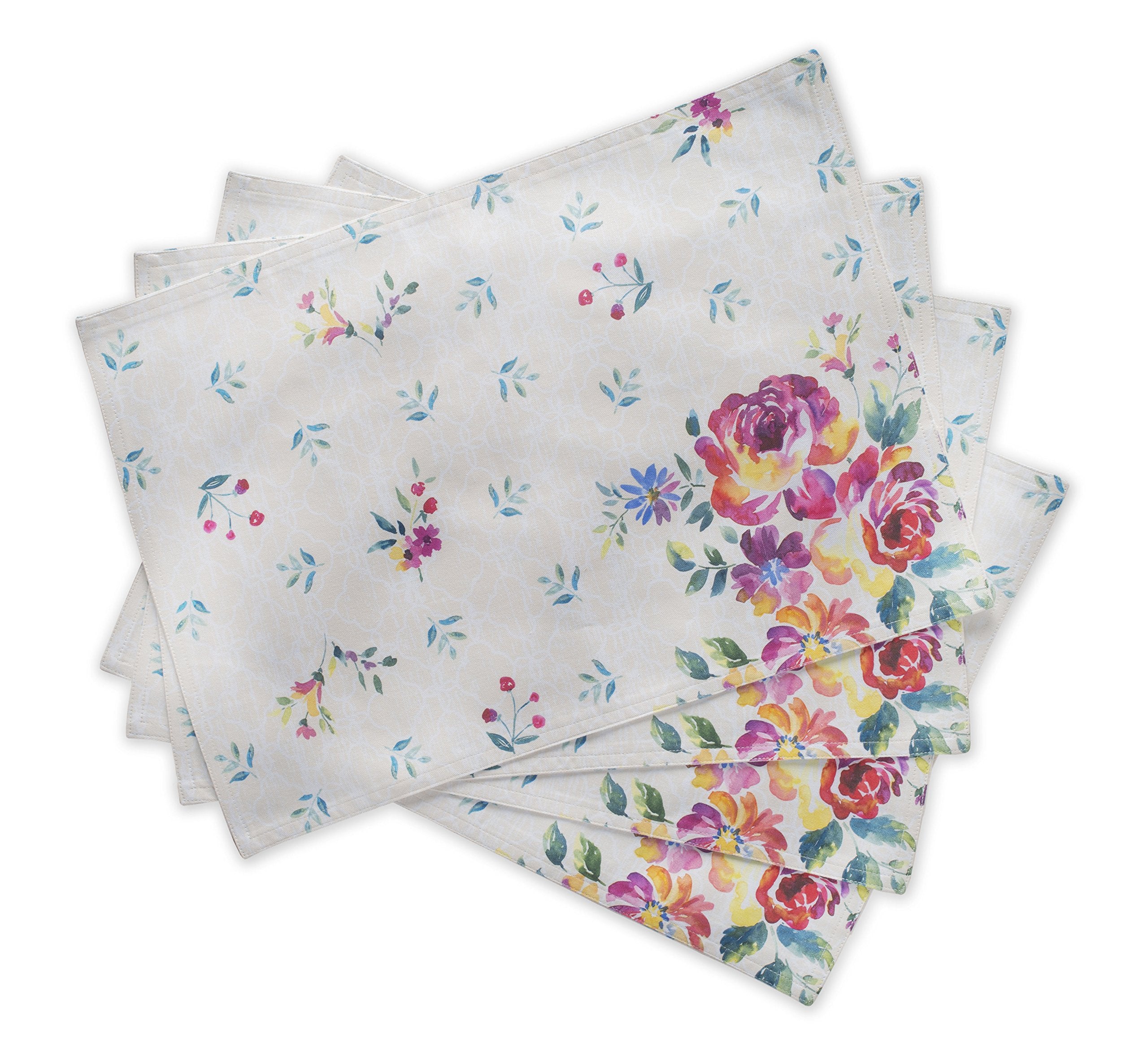 Maison D Hermine Placemats 100% Cotton Set Of 4 Dinner Placemat, Decorative Washable Cloth Placemat, Dining, Buffet Parties & Ca