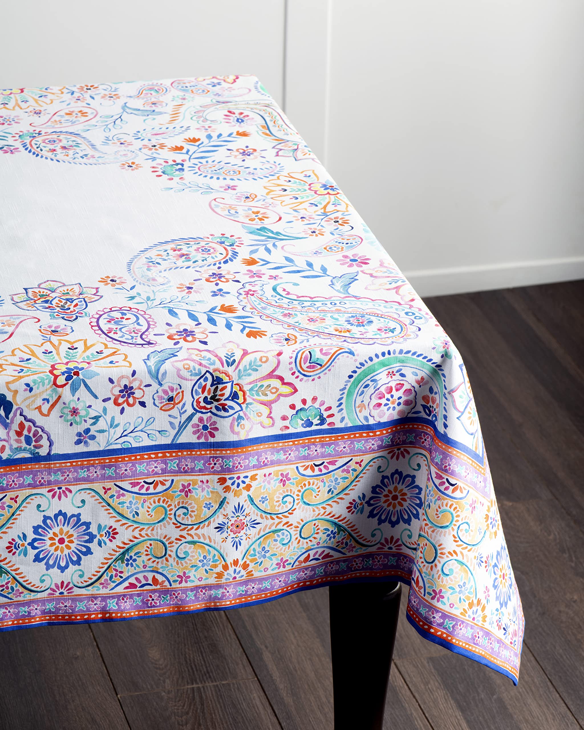 Maison D' Hermine Table Cover 100% Cotton 60''X108'' Decorative Tablecloth Washable Rectangle Tablecloths For Gifts, Dining, Hom