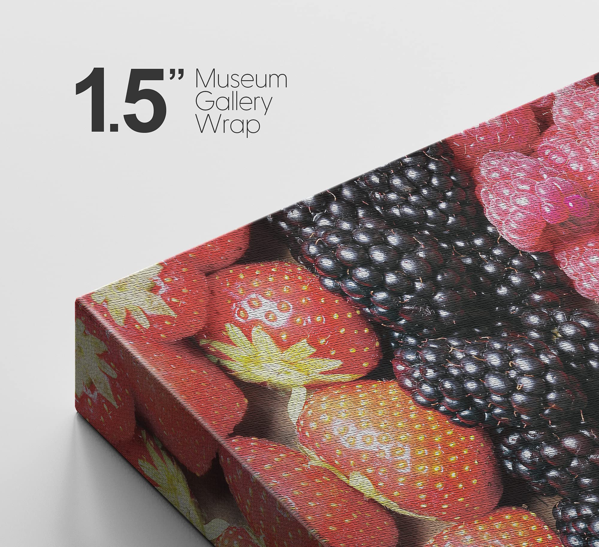 Signford Canvas Print Wall Art Variety Of Different Berries Fruit Family Photography Modern Art Decorative Elements Closeup Colo