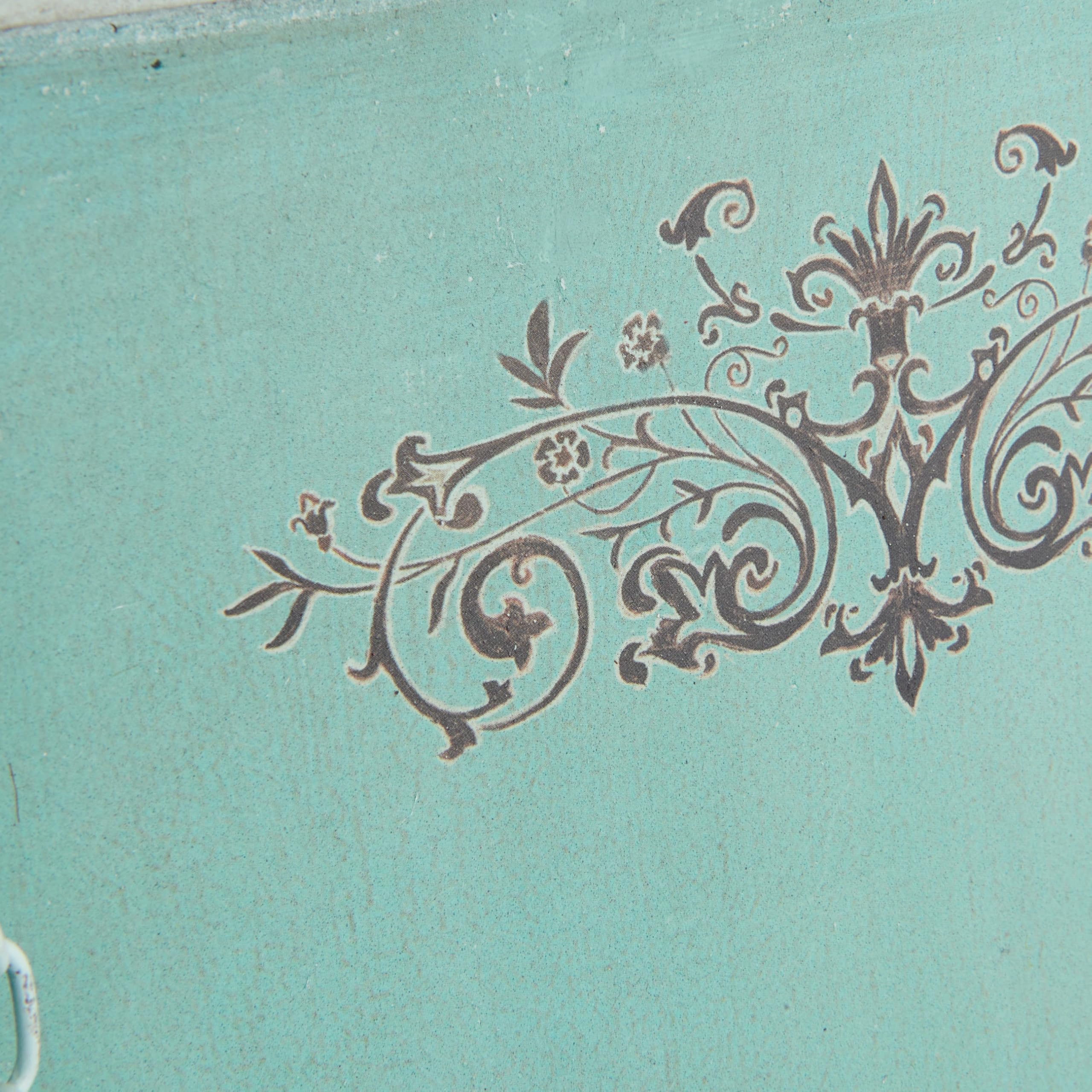 Creative Co-Op Metal Cookbook Holder, Blue